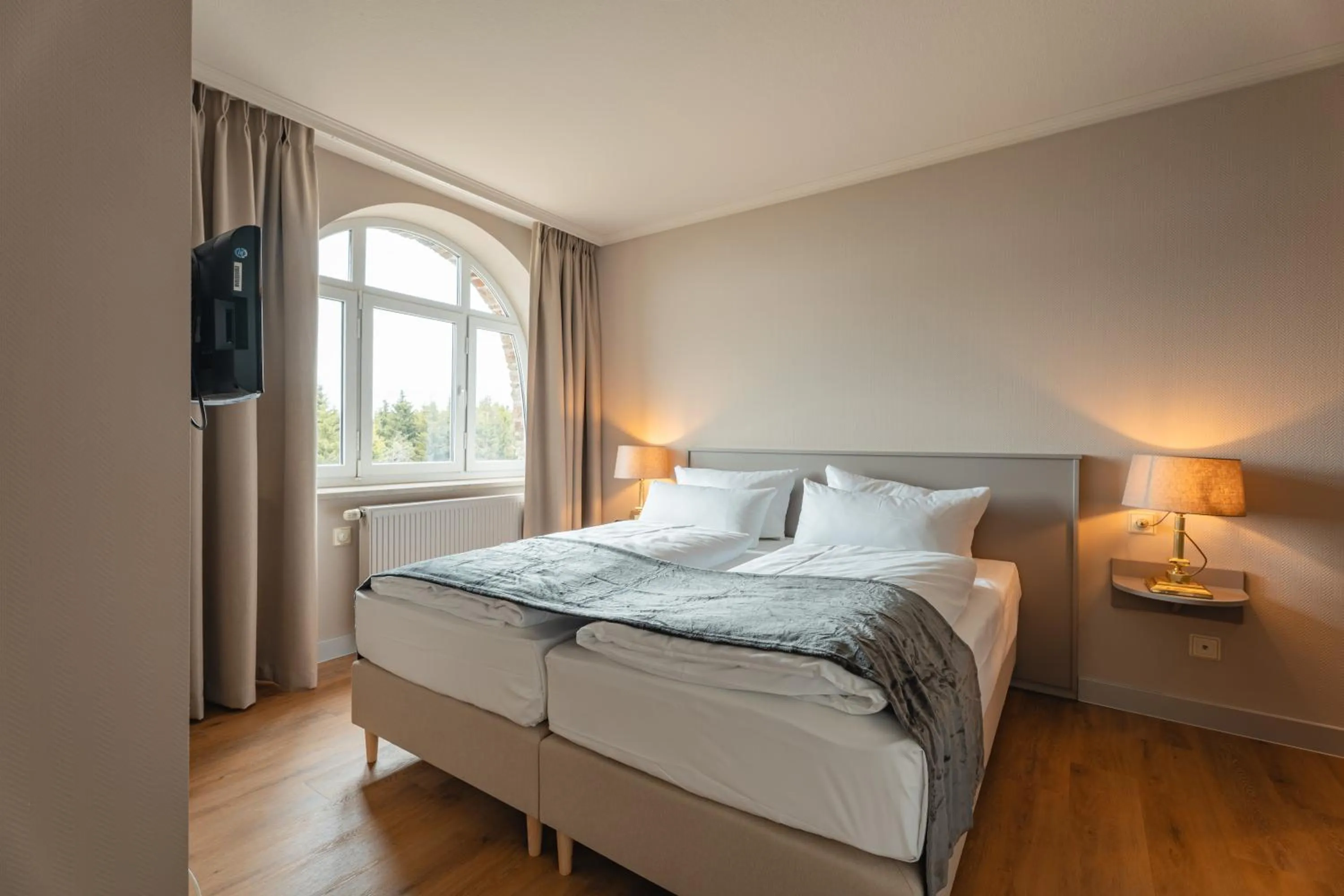 Bedroom, Bed in Naturhotel Sachsenbaude Oberwiesenthal - Indoor-Pool & Outdoor-Whirlpool