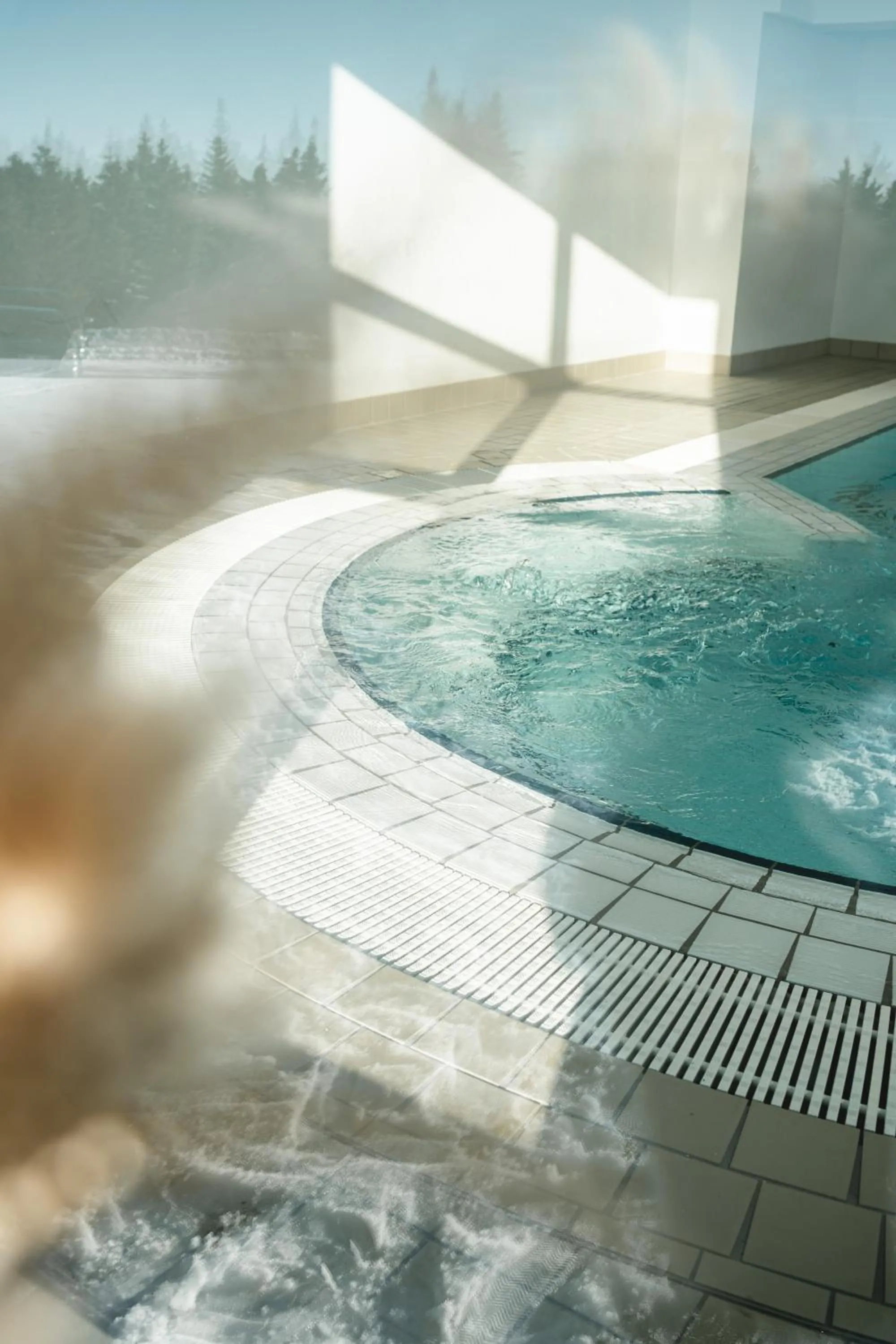 Spa and wellness centre/facilities in Naturhotel Sachsenbaude Oberwiesenthal - Indoor-Pool & Outdoor-Whirlpool