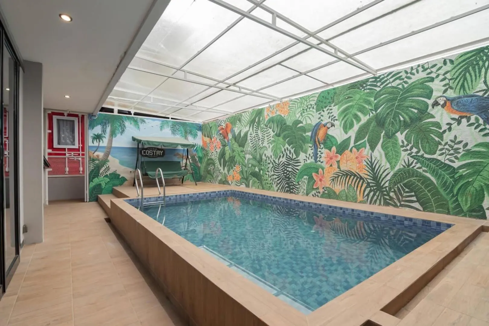 Swimming pool in RedDoorz Plus near Lembang Park & Zoo