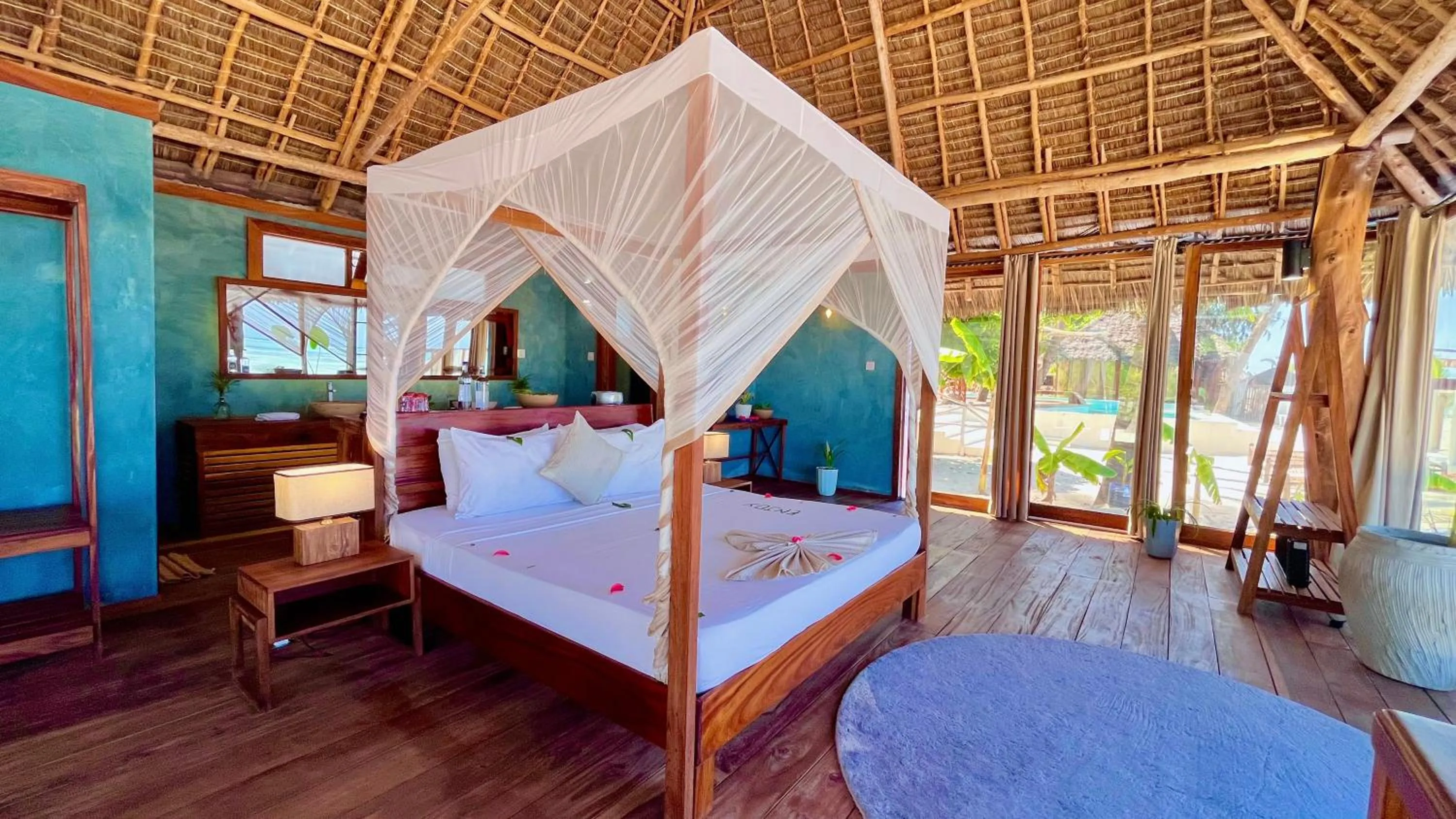 Bed in TIKI Beach Club & Resort