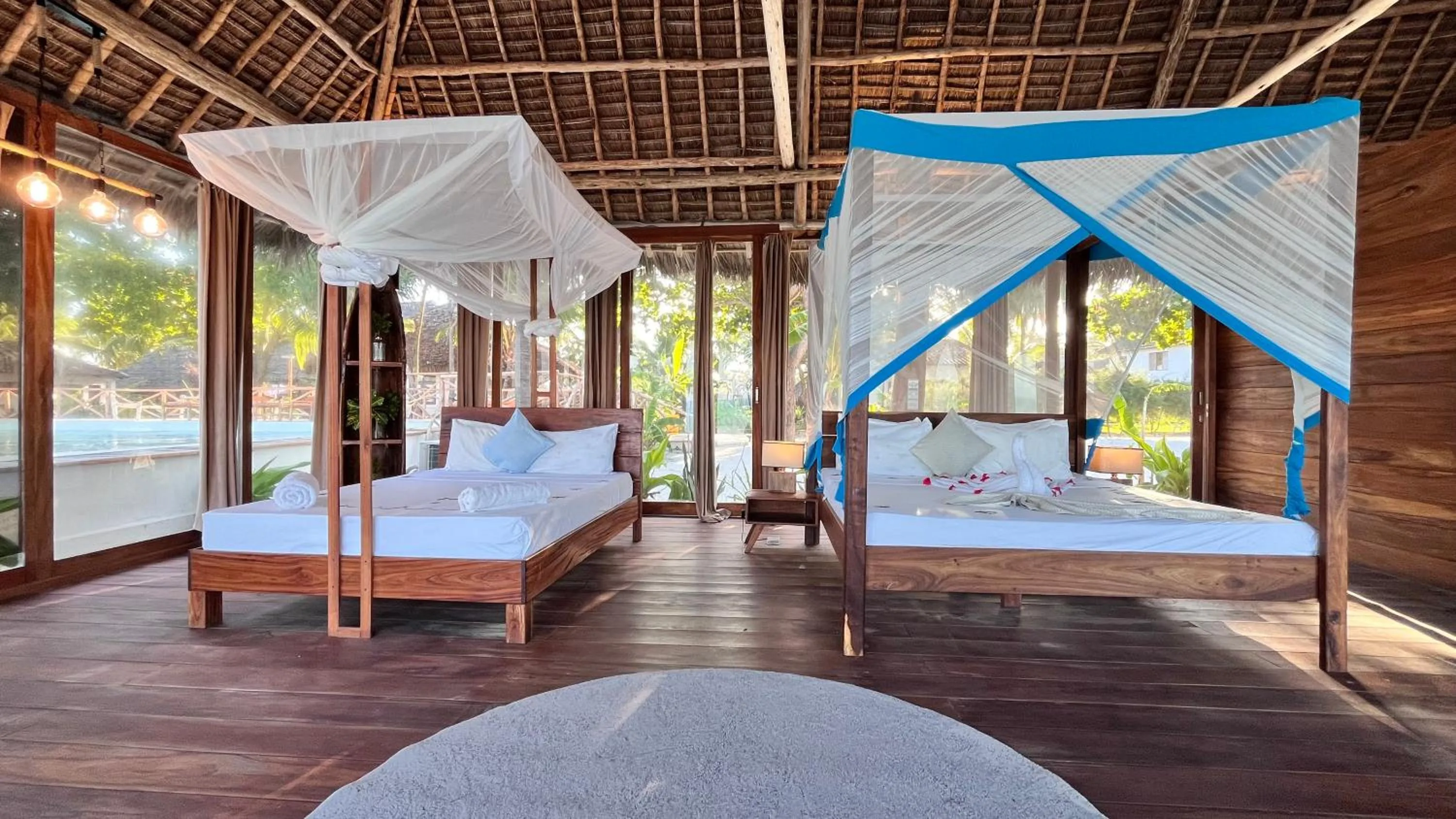Bed in TIKI Beach Club & Resort