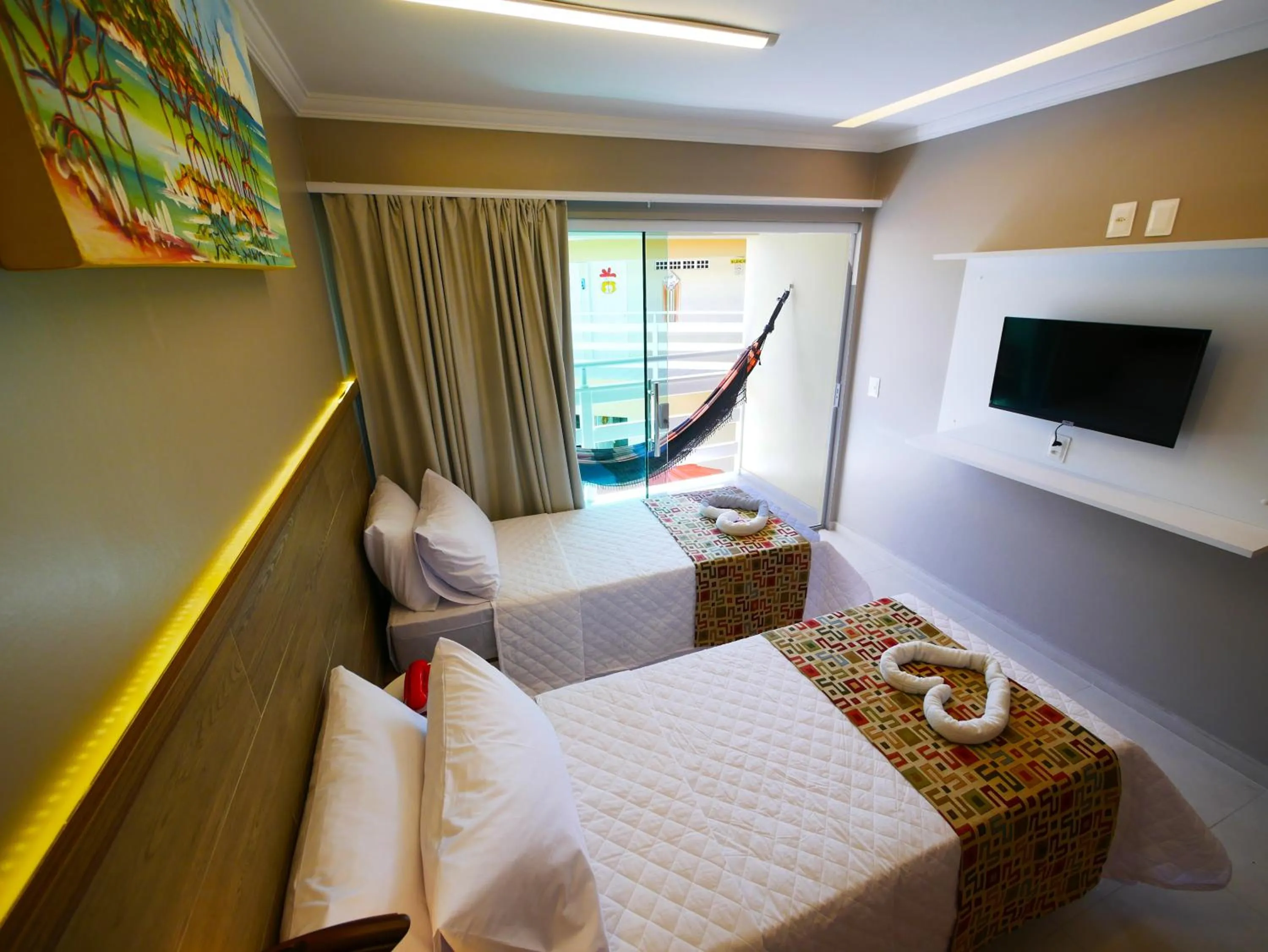 Bed in Pousada Recanto dos Corais