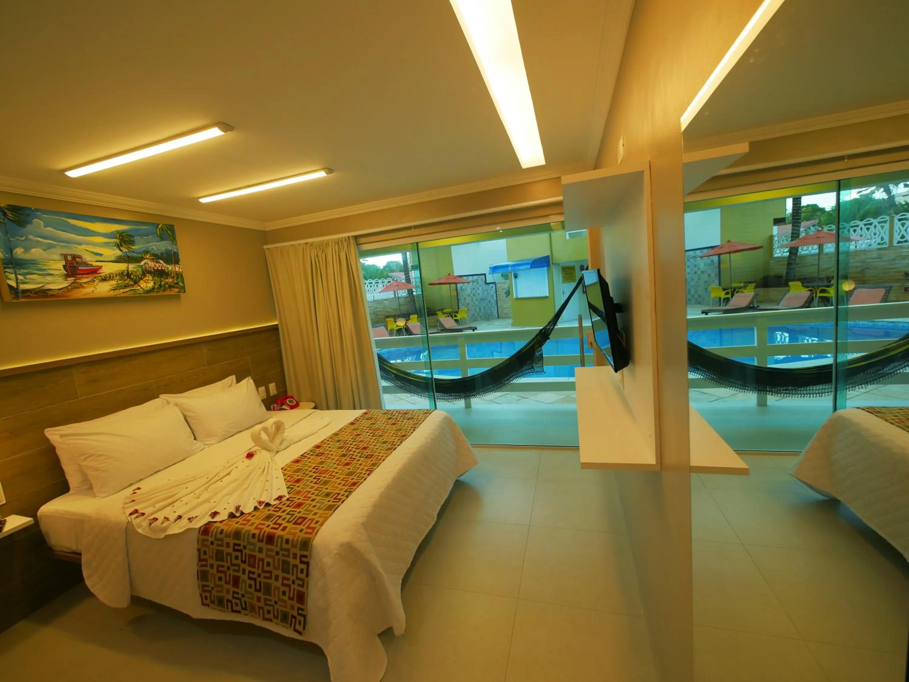 Bed in Pousada Recanto dos Corais