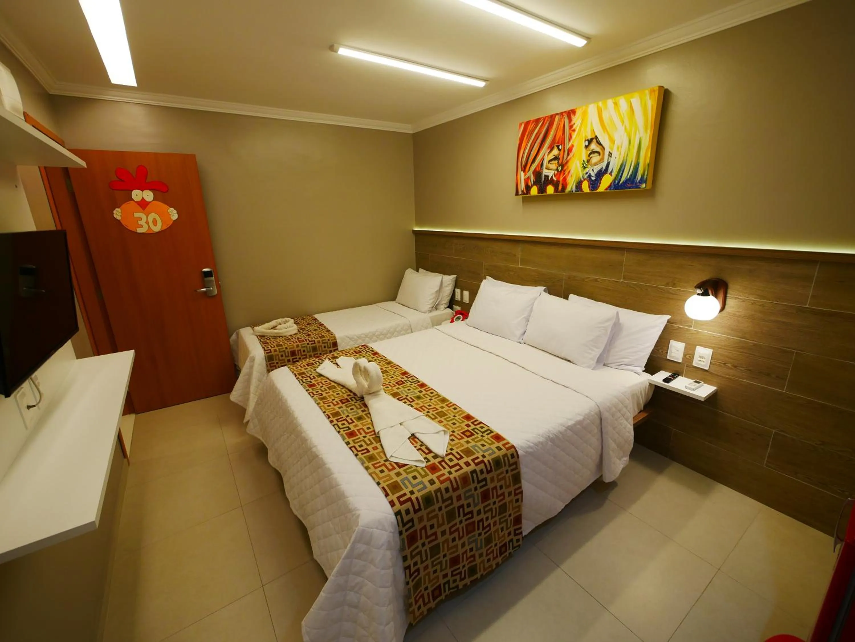 Bed in Pousada Recanto dos Corais