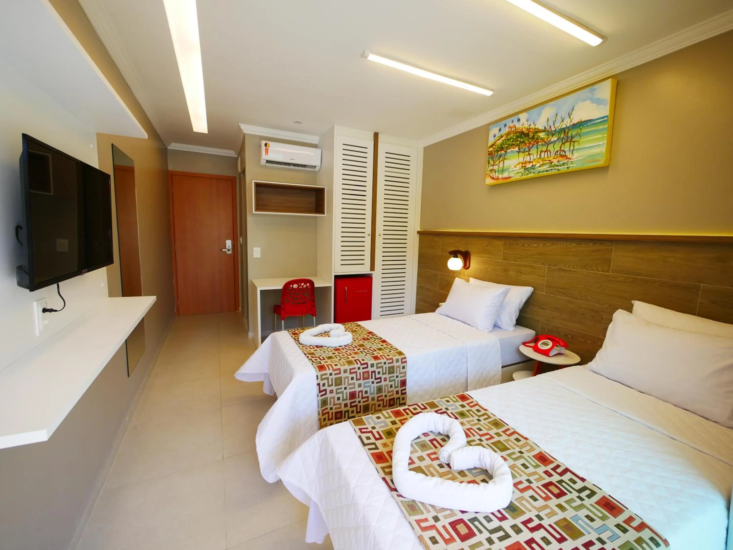 Bed in Pousada Recanto dos Corais