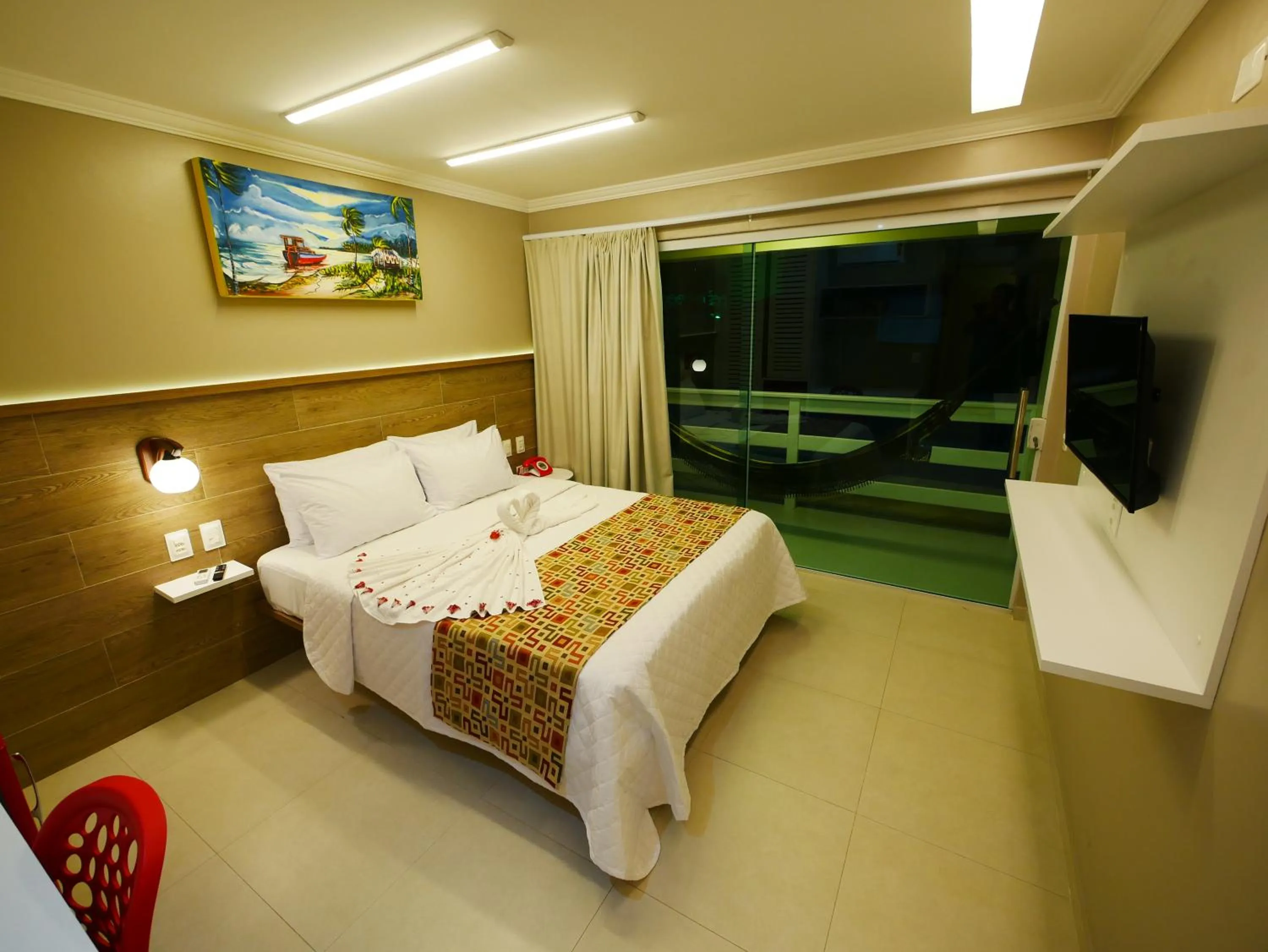 Bed in Pousada Recanto dos Corais