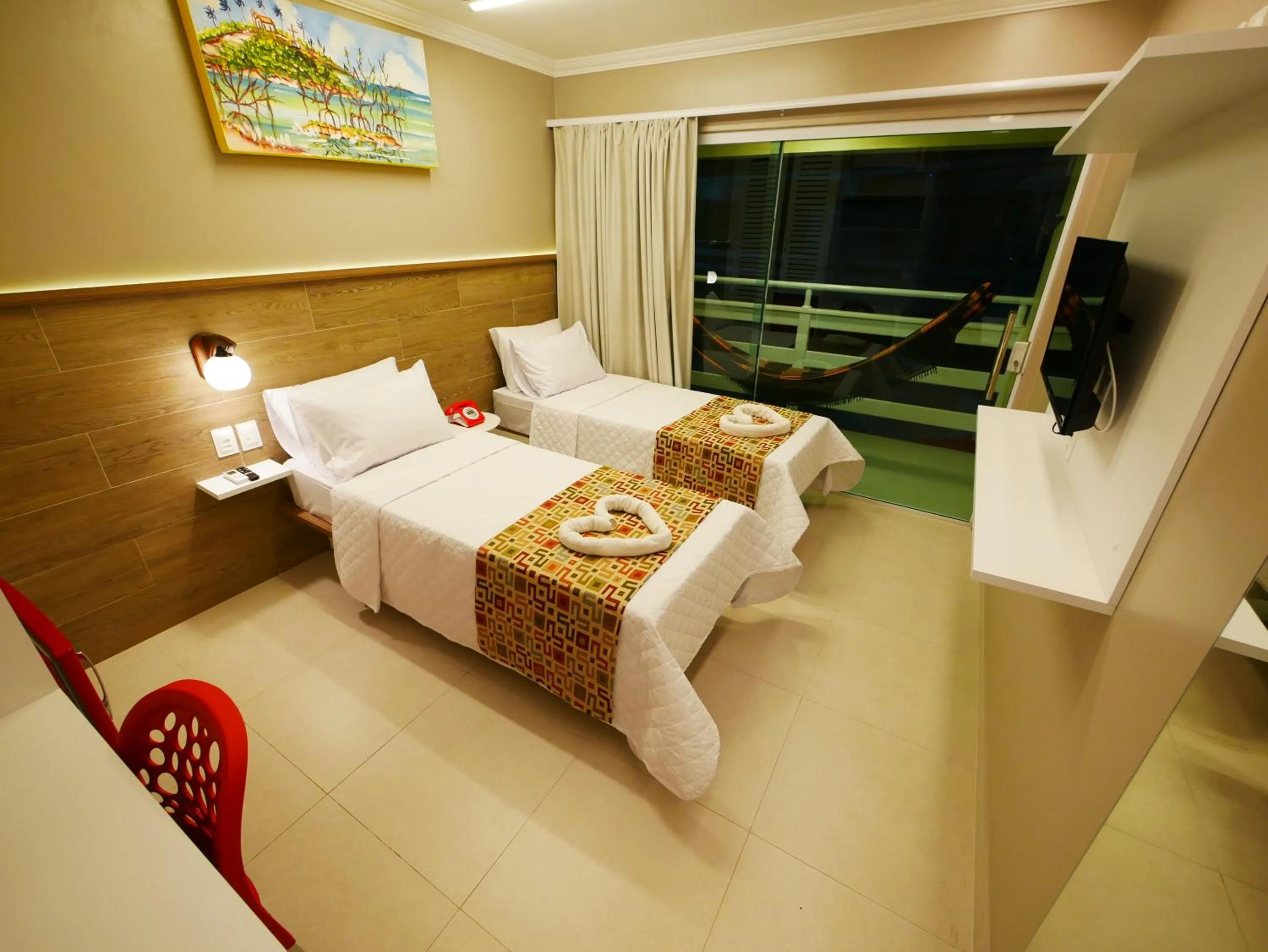 Bed in Pousada Recanto dos Corais