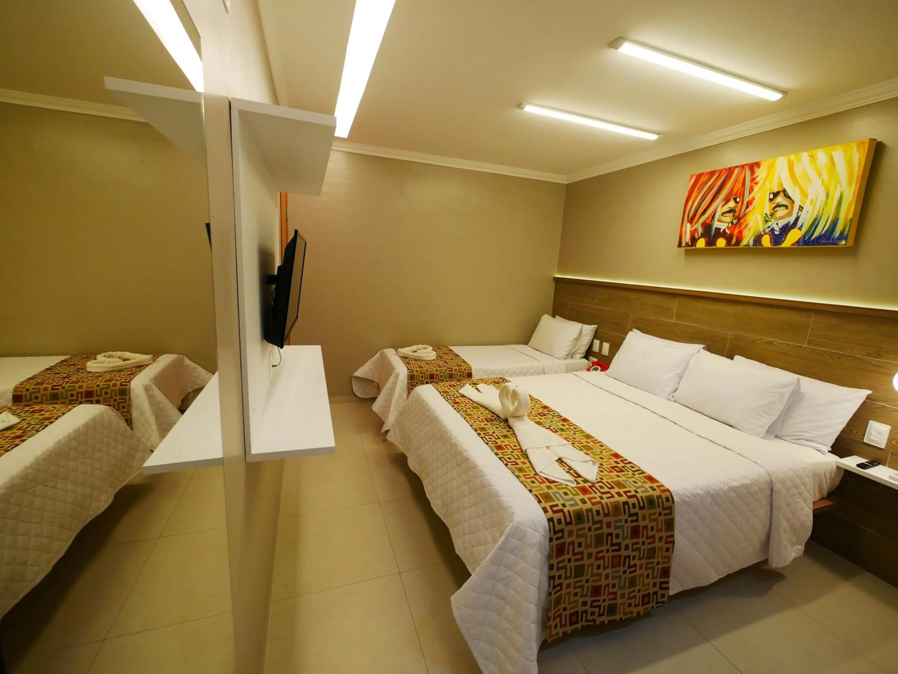 Bed in Pousada Recanto dos Corais