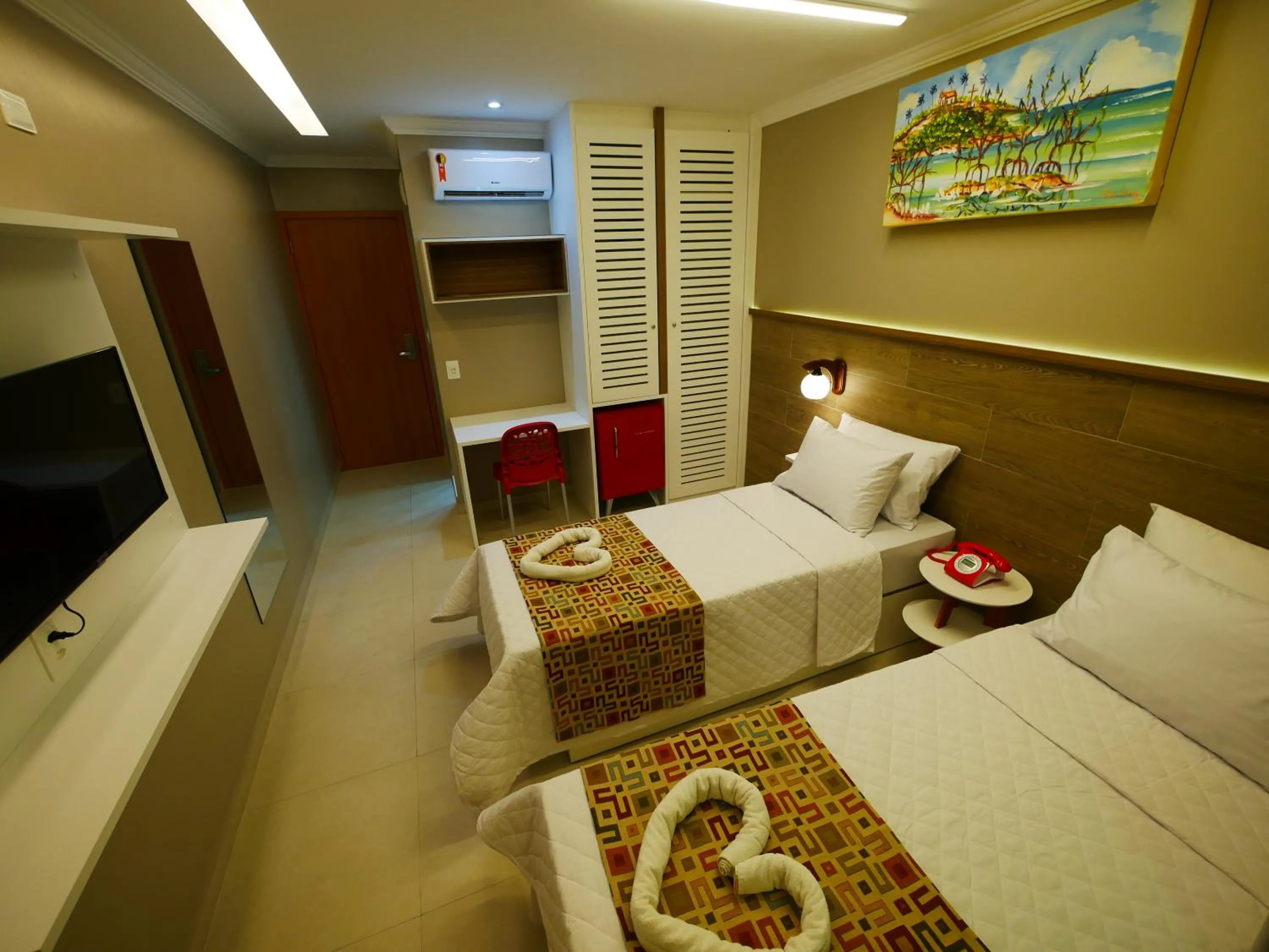 Bed in Pousada Recanto dos Corais