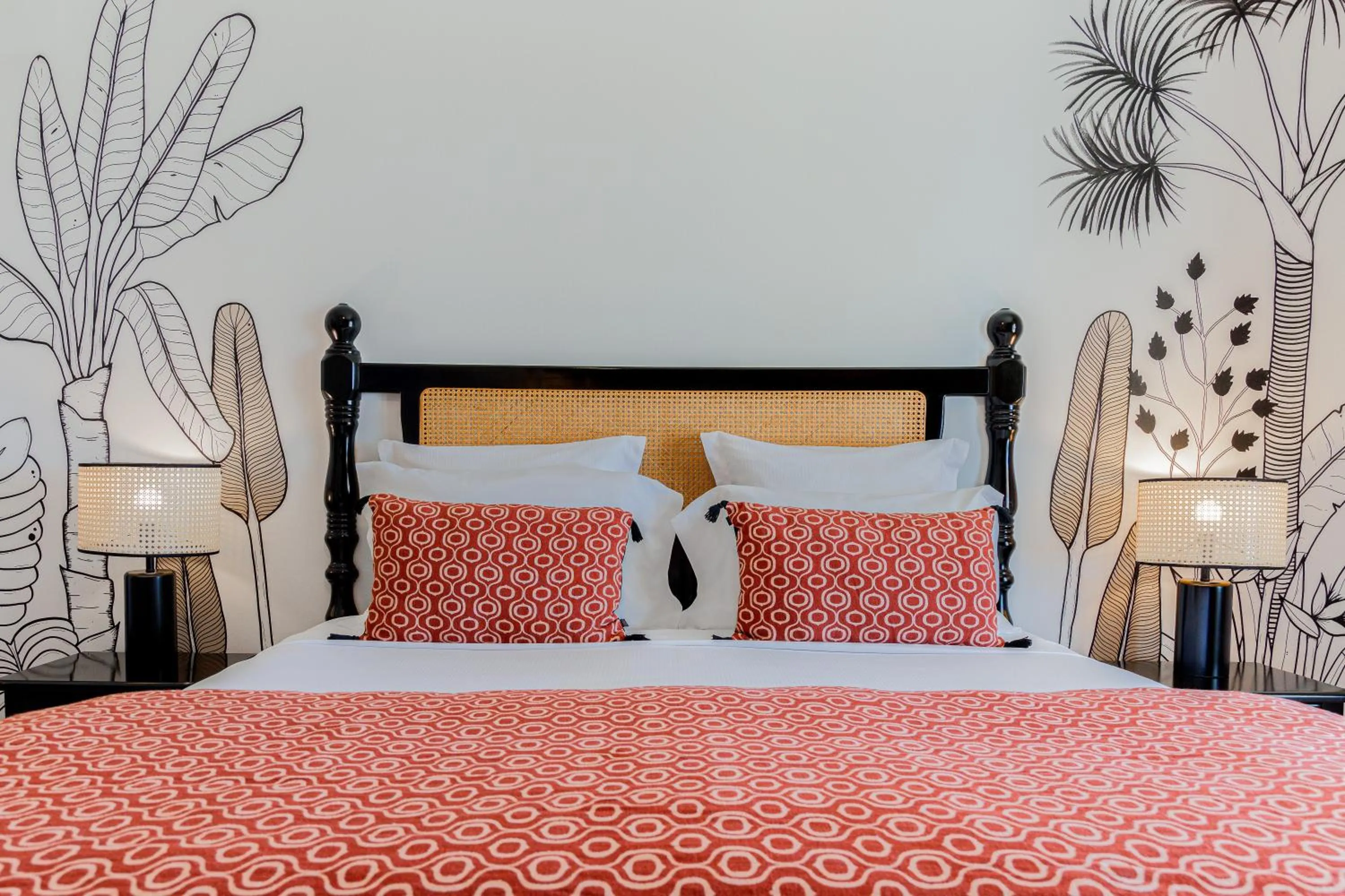 Bed in Hôtel Amaudo