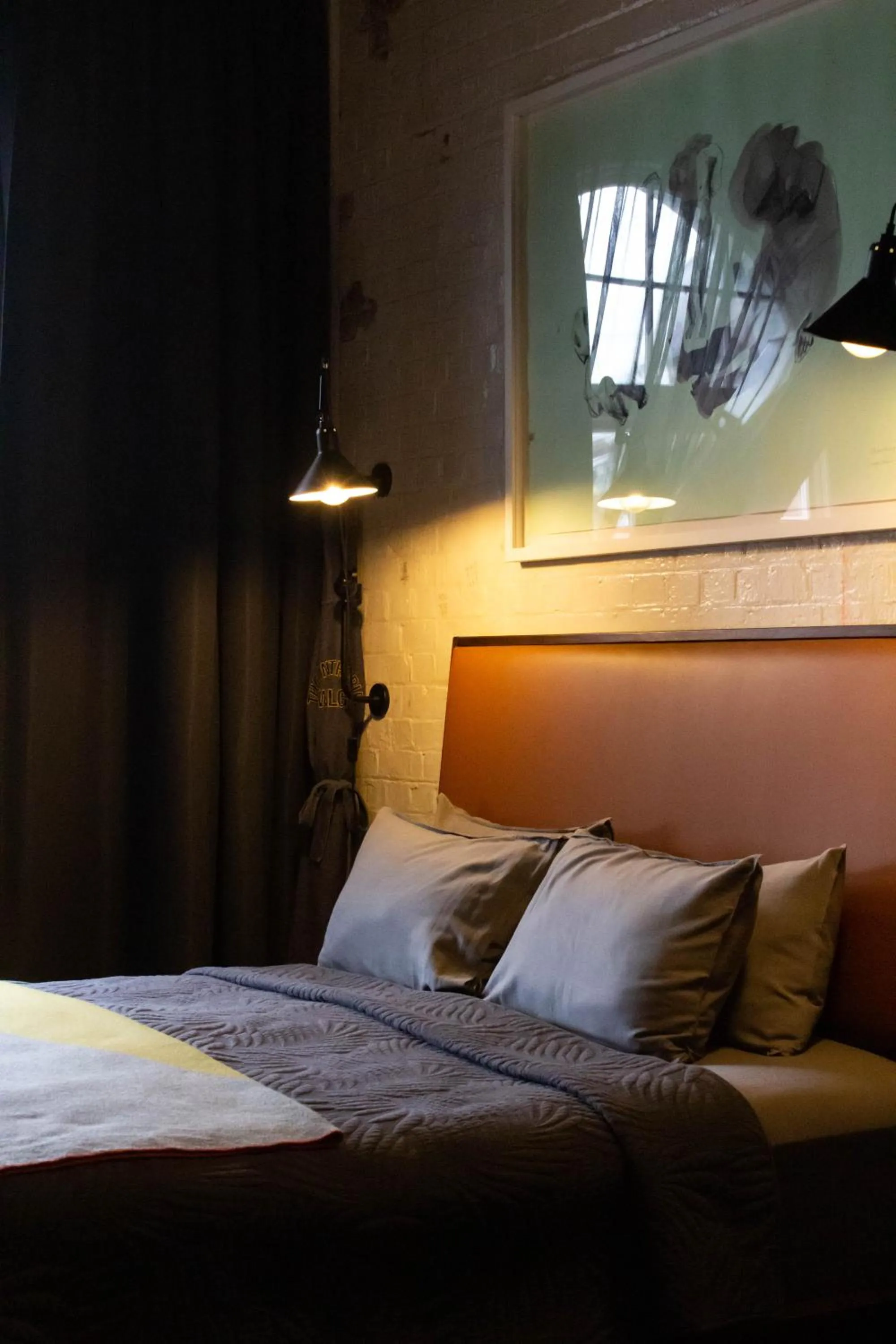 Bed in The Intrepid Hotel