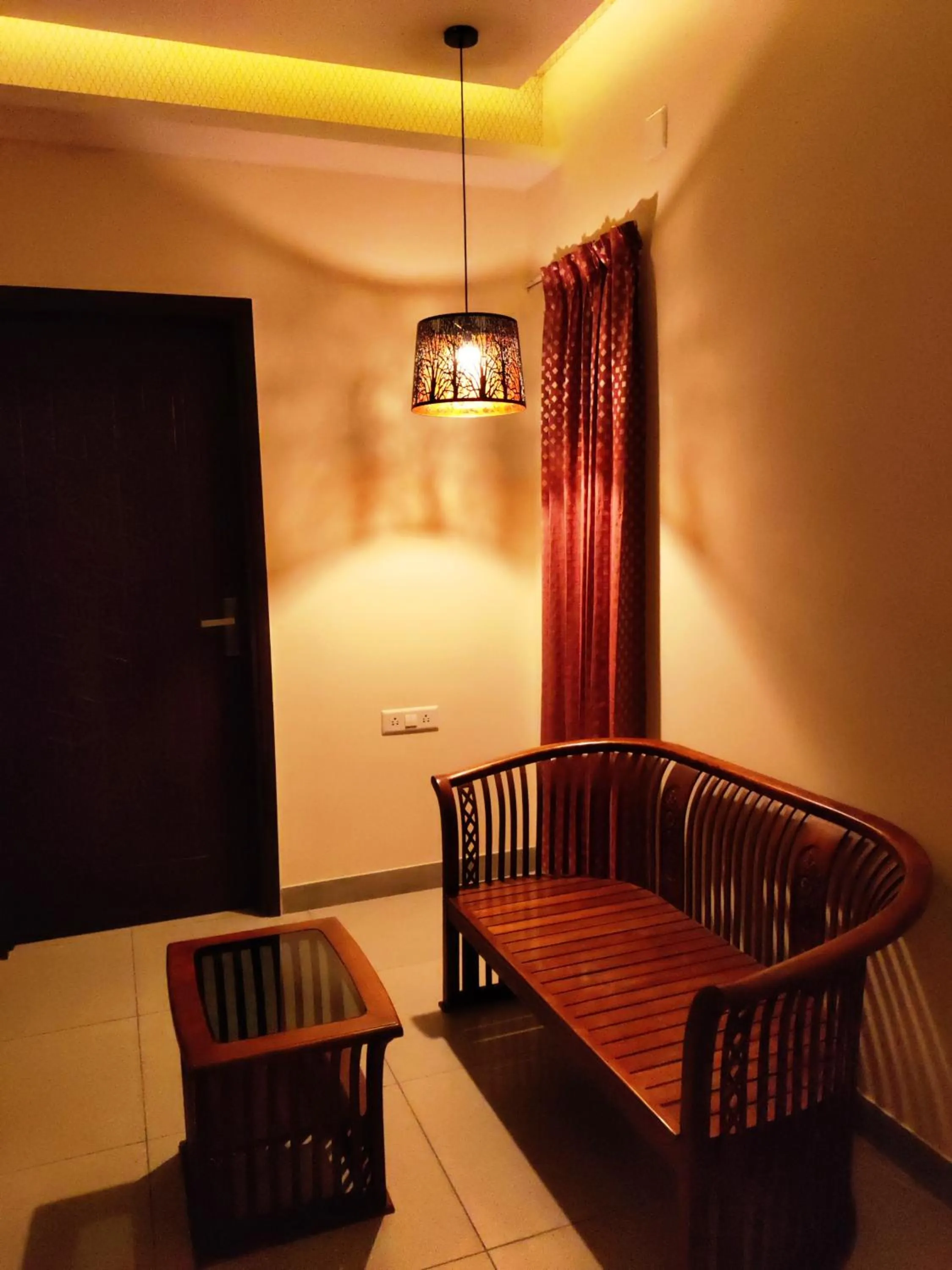 Seating area in Sarvam Serviced Apartment