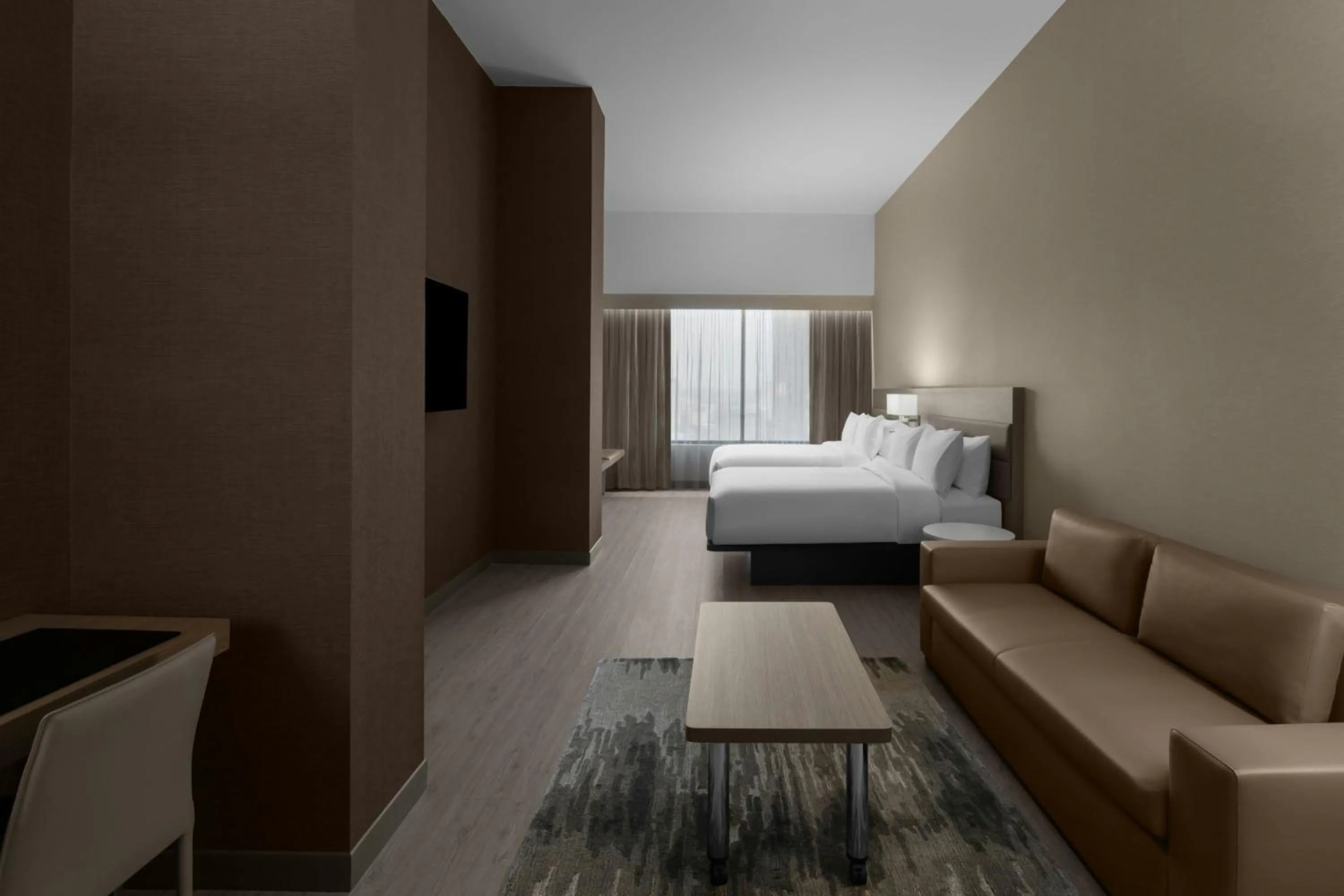 Living room, Bed in AC Hotel by Marriott San Antonio Riverwalk