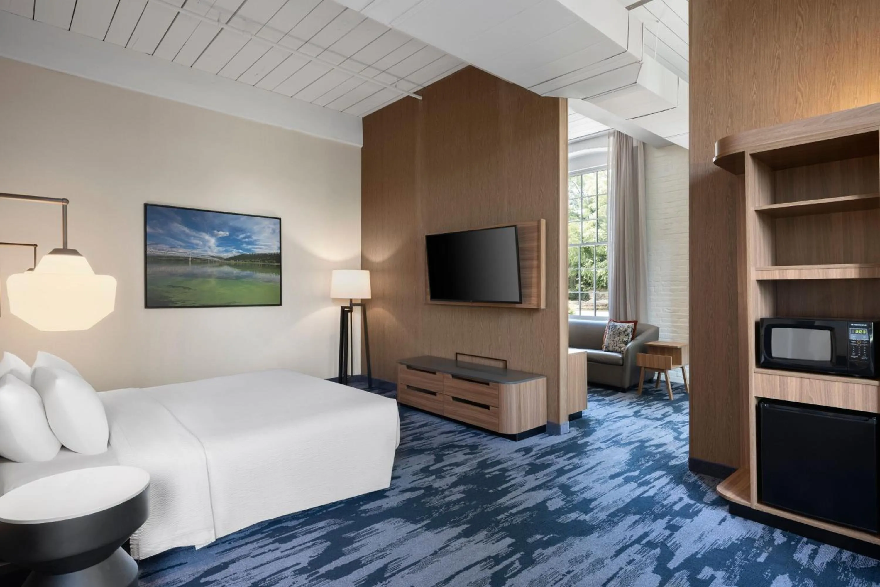 Bedroom, Bed in Fairfield Inn & Suites Madison Historic Eagle Cotton Mill