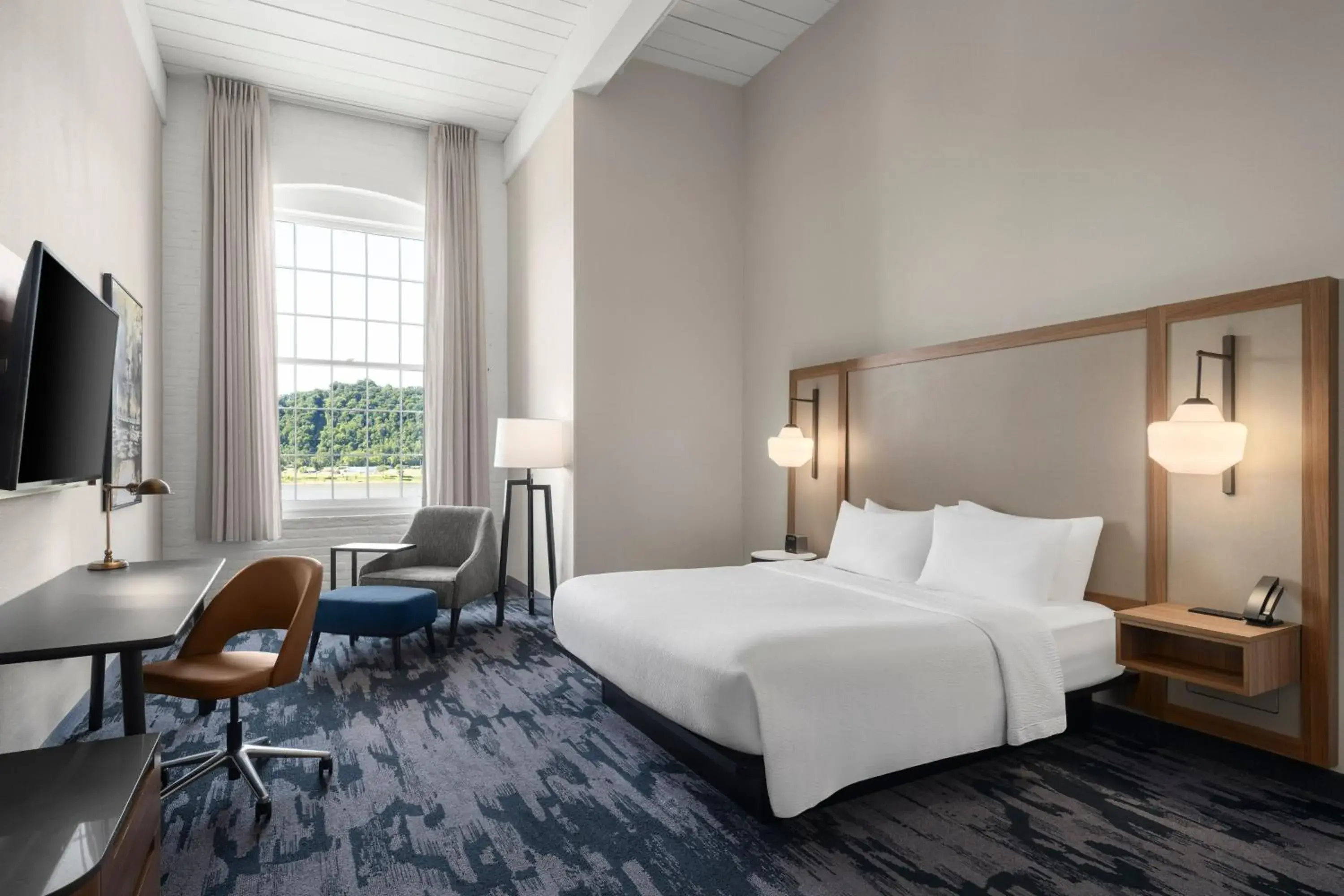 King Guest Room with River View in Fairfield Inn & Suites Madison Historic Eagle Cotton Mill King Guest Room with River View in Fairfield Inn & Suites Madison Historic Eagle Cotton Mill