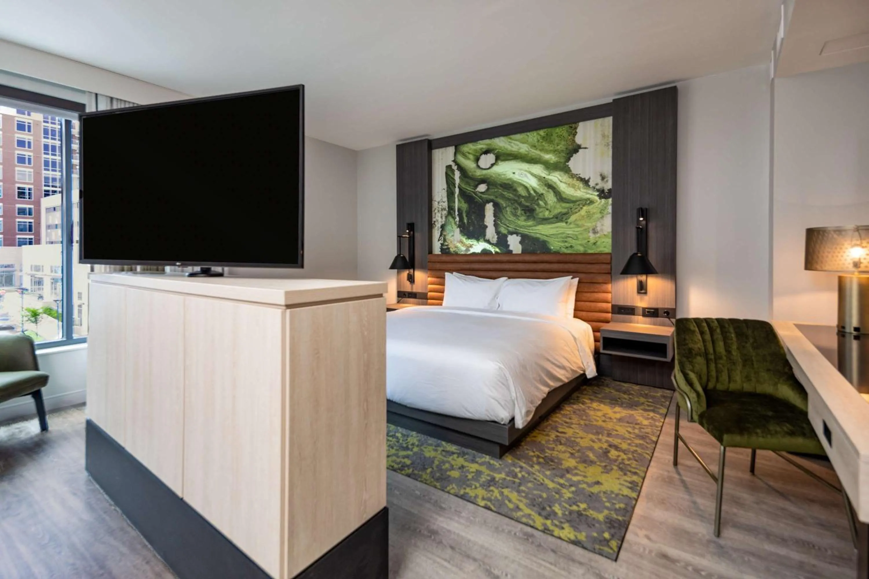 Photo of the whole room, Bed in Hyatt Centric Charlotte SouthPark