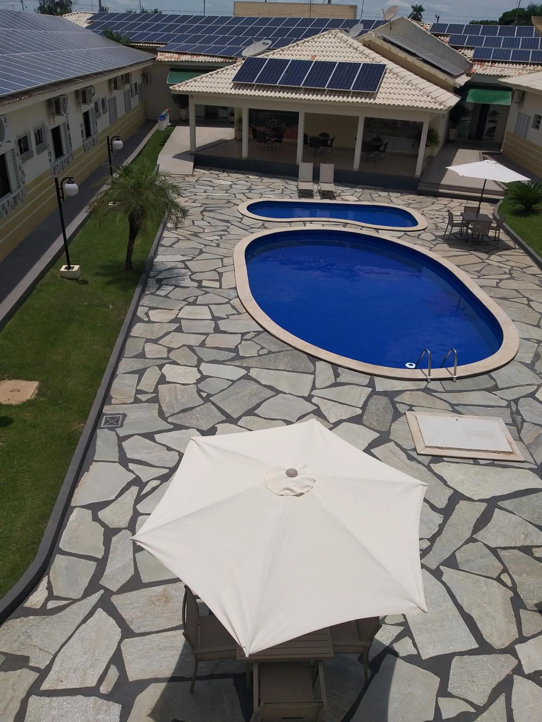 Pool view in Village Hotel