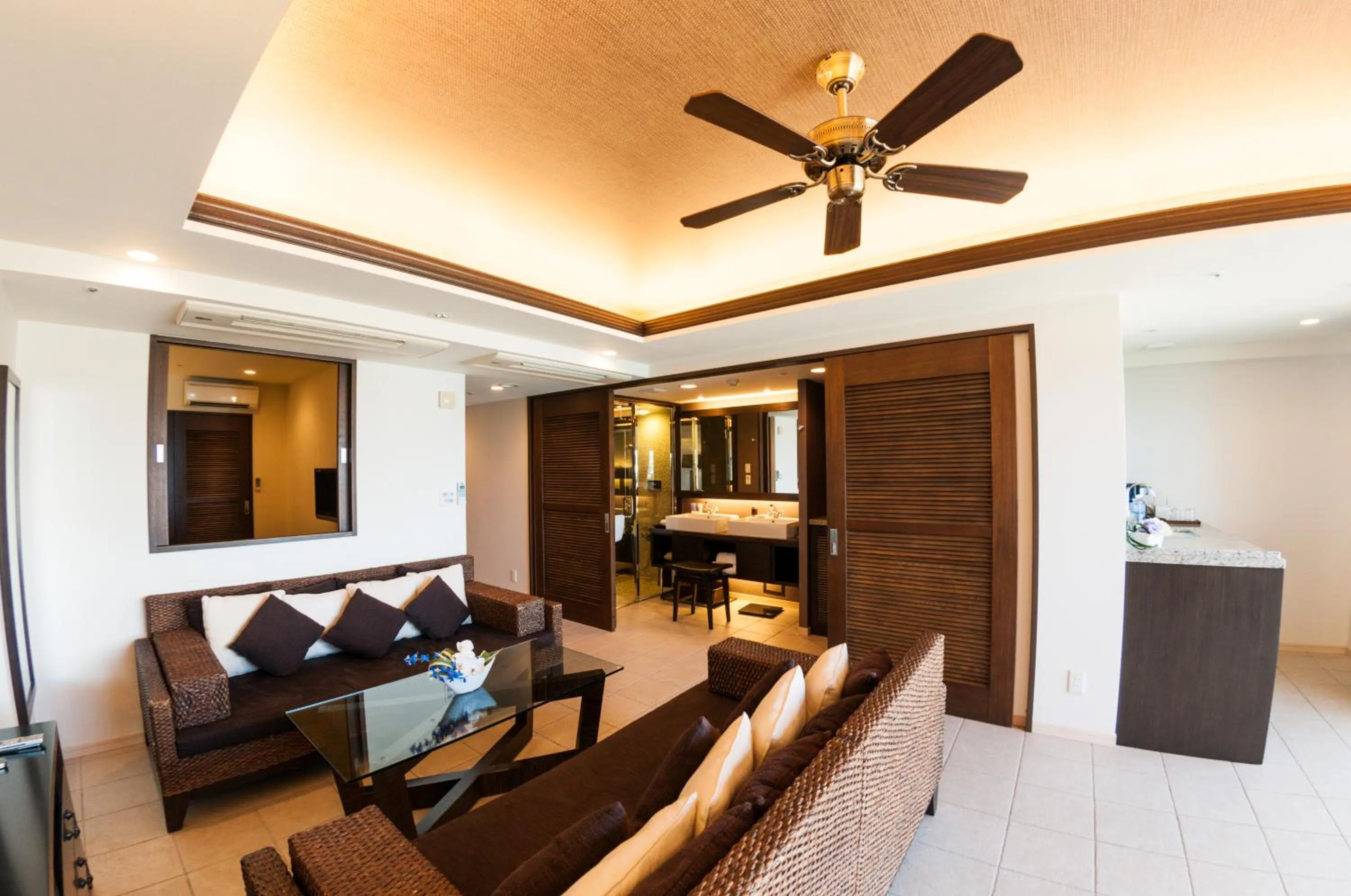 Living room in Kafuu Resort Fuchaku Condo Hotel