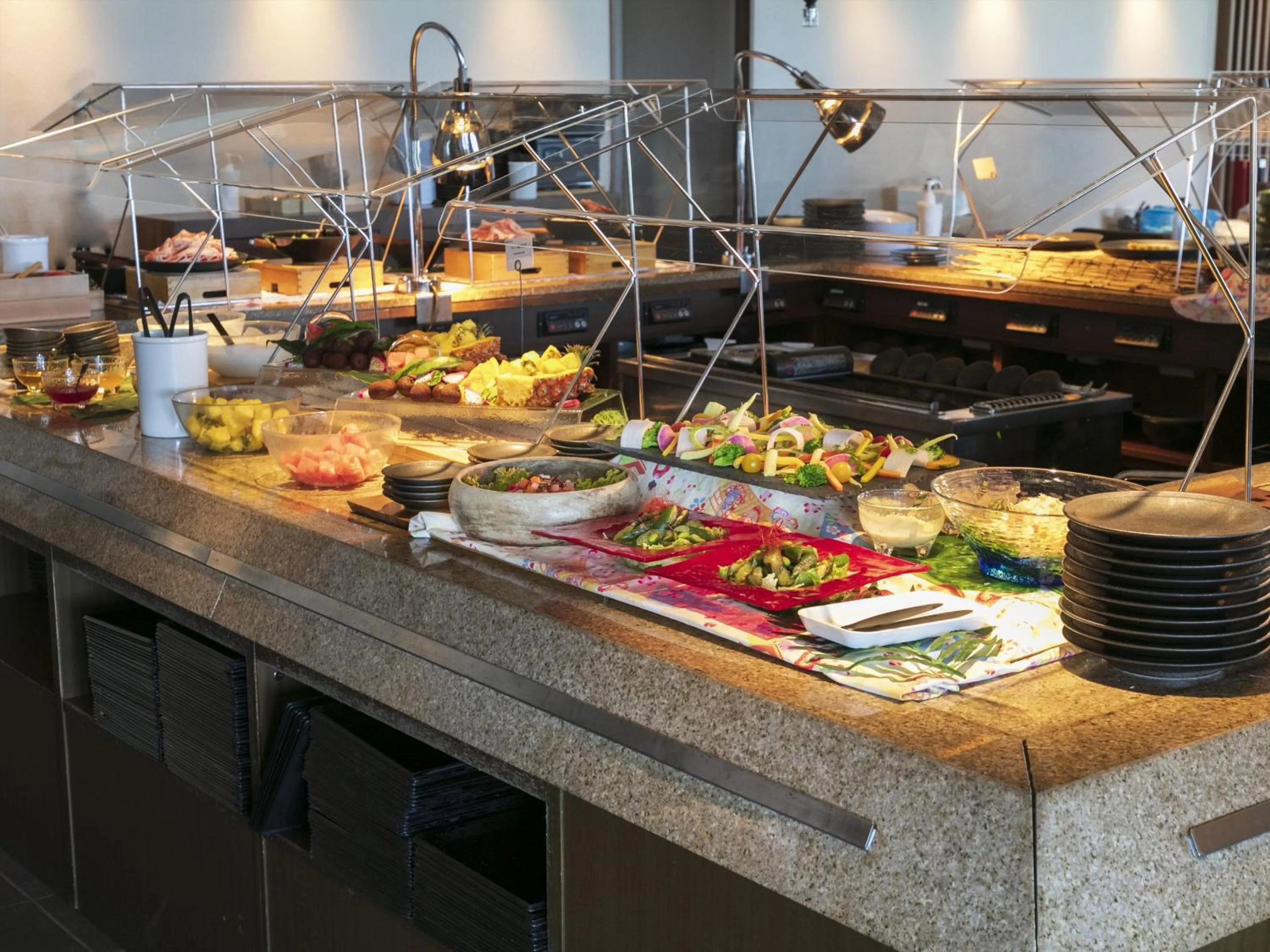 Buffet breakfast in Kafuu Resort Fuchaku Condo Hotel