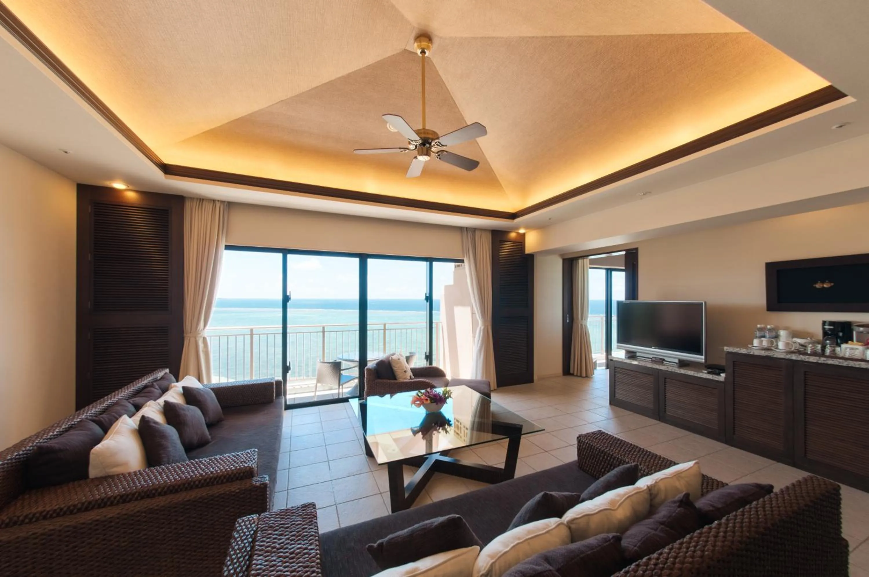 Living room in Kafuu Resort Fuchaku Condo Hotel