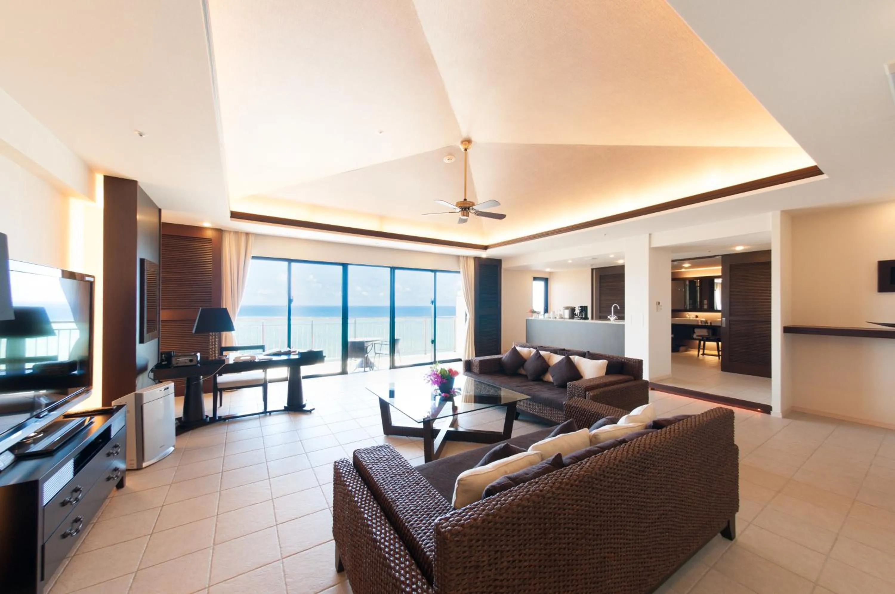 Living room in Kafuu Resort Fuchaku Condo Hotel