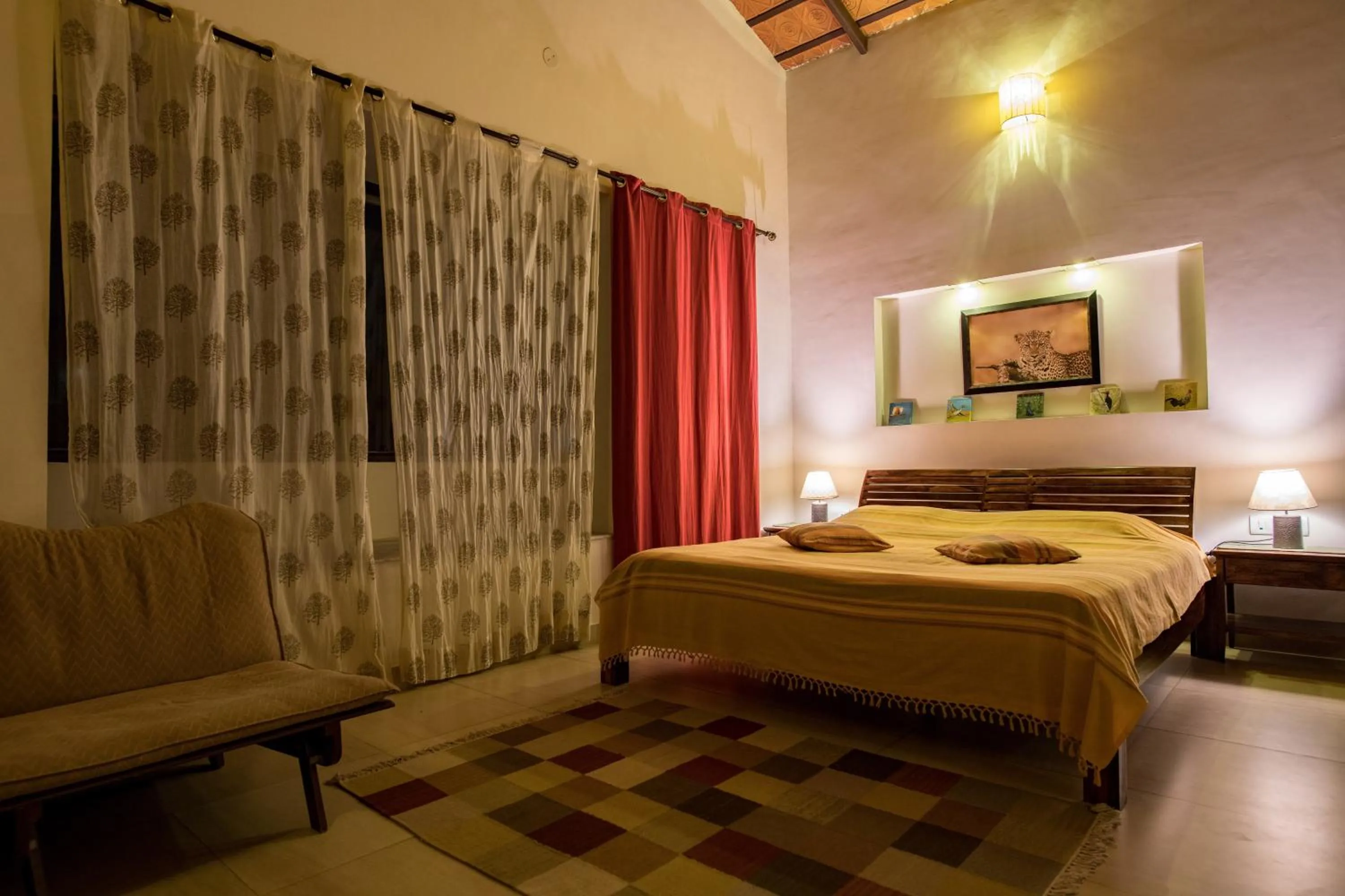 Bed in Dhole's Den Bandipur