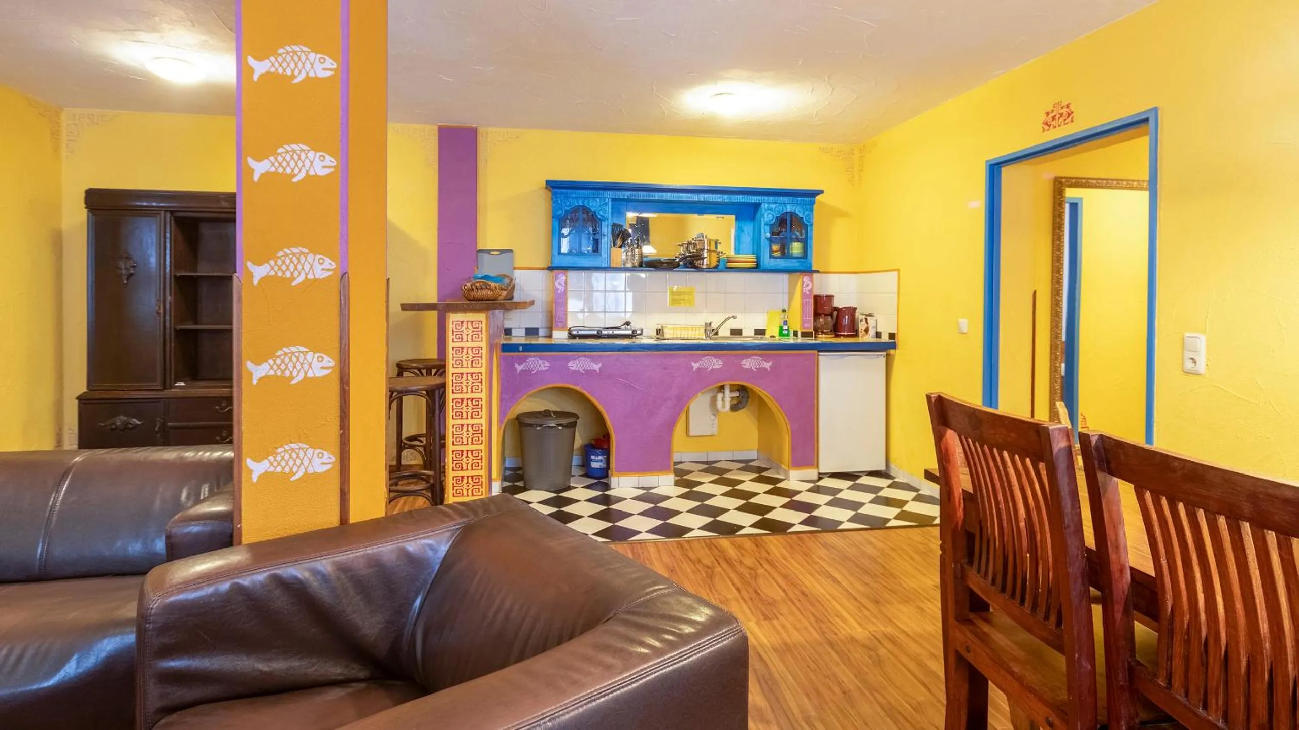 kitchen in Gästehaus Mezcalero