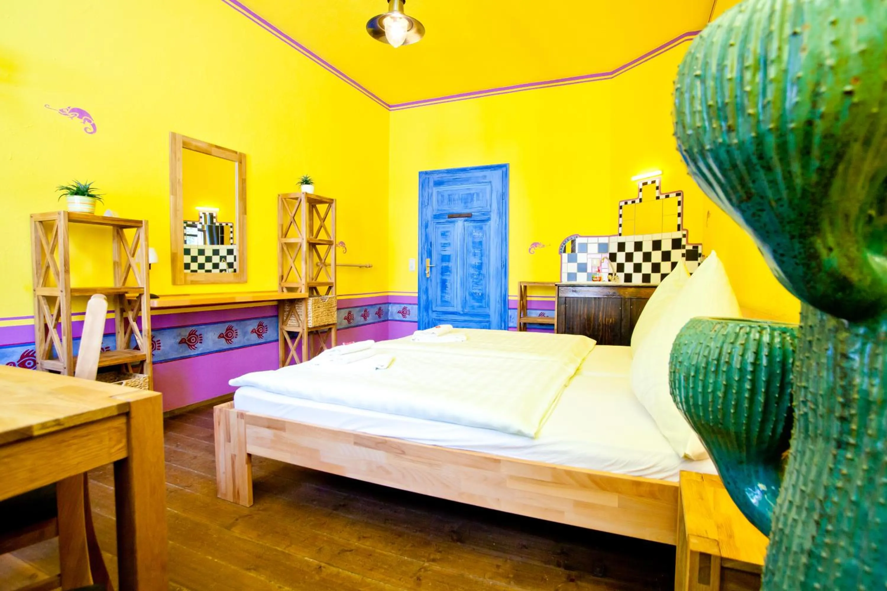 Bed in Gästehaus Mezcalero