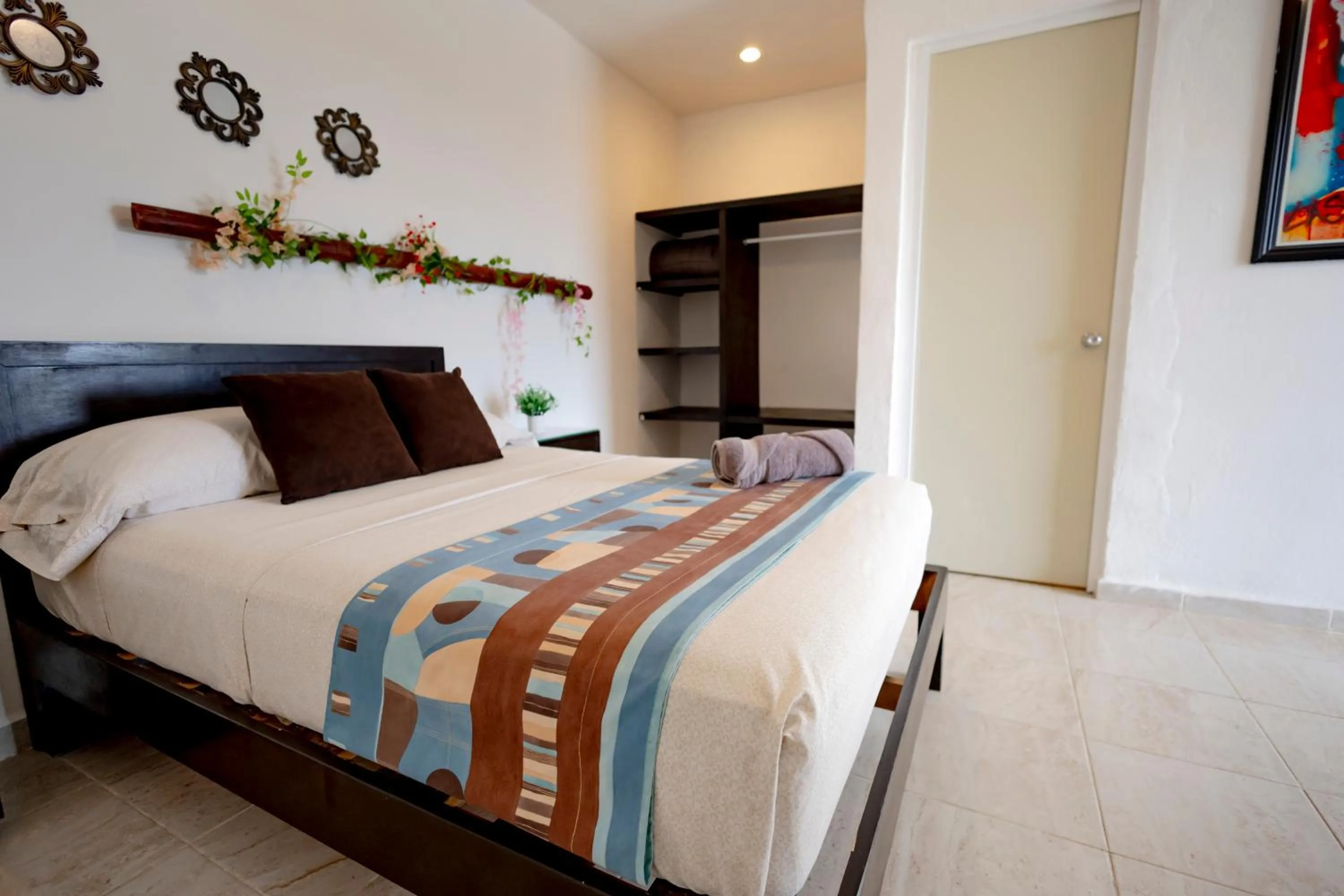 Bed in Puerto Morelos Hotel Las Palmas - Near the beach