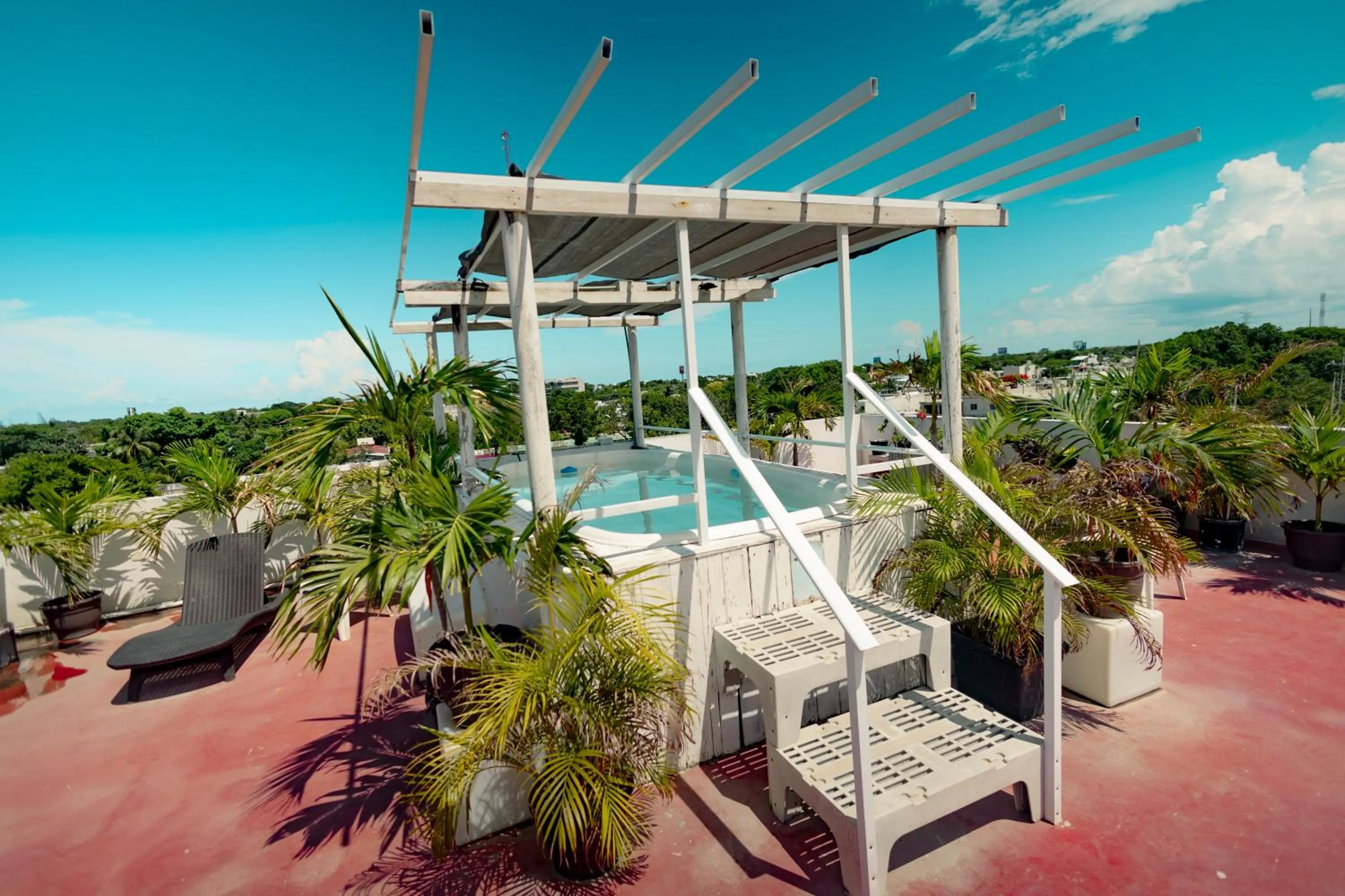 Balcony/Terrace in Puerto Morelos Hotel Las Palmas - Near the beach