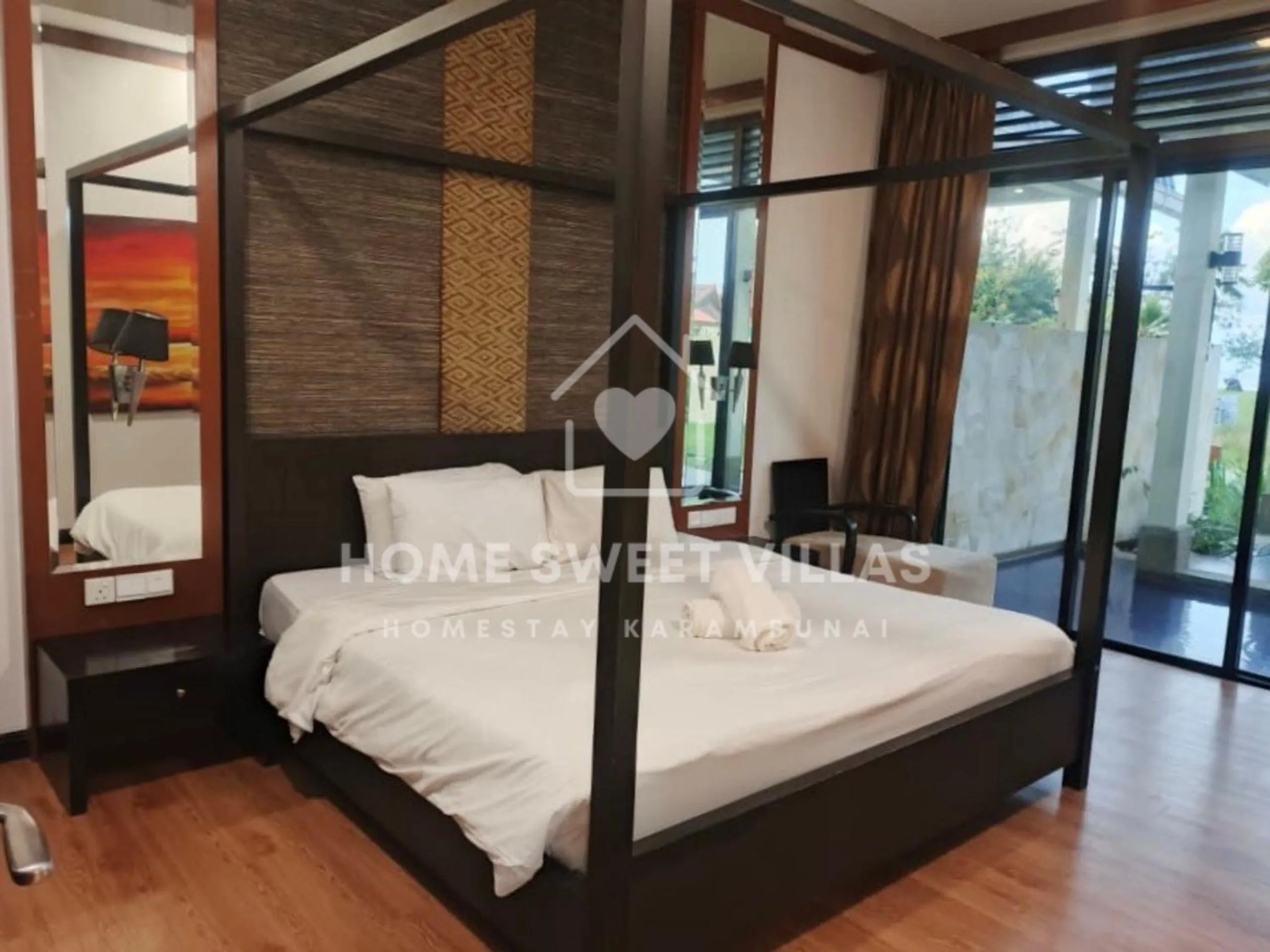 Bedroom, Bed in Home Sweet Villas, Karambunai