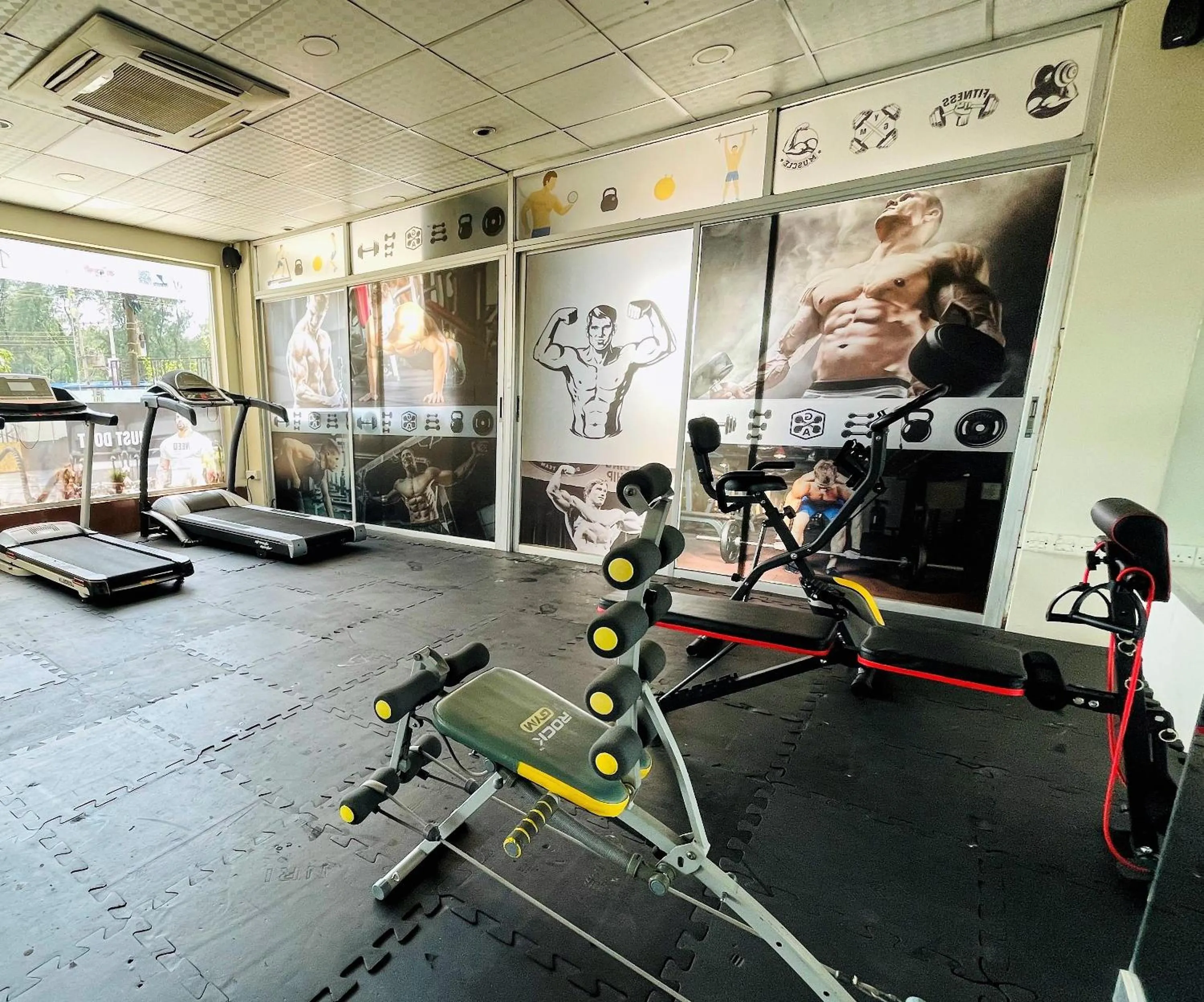 Fitness centre/facilities in Hotel Kollol by J&Z Group