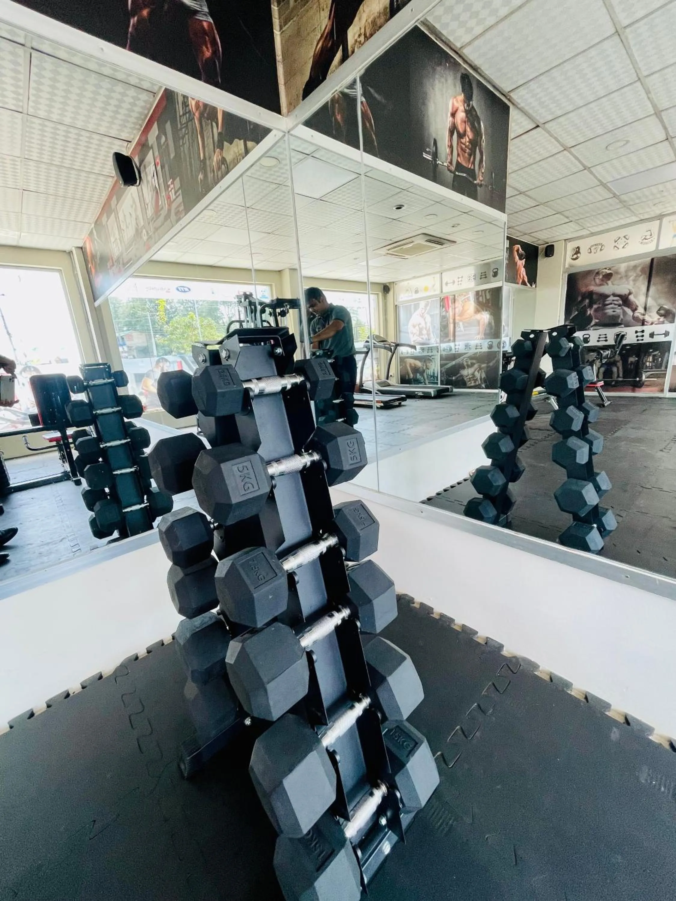 Fitness centre/facilities in Hotel Kollol by J&Z Group