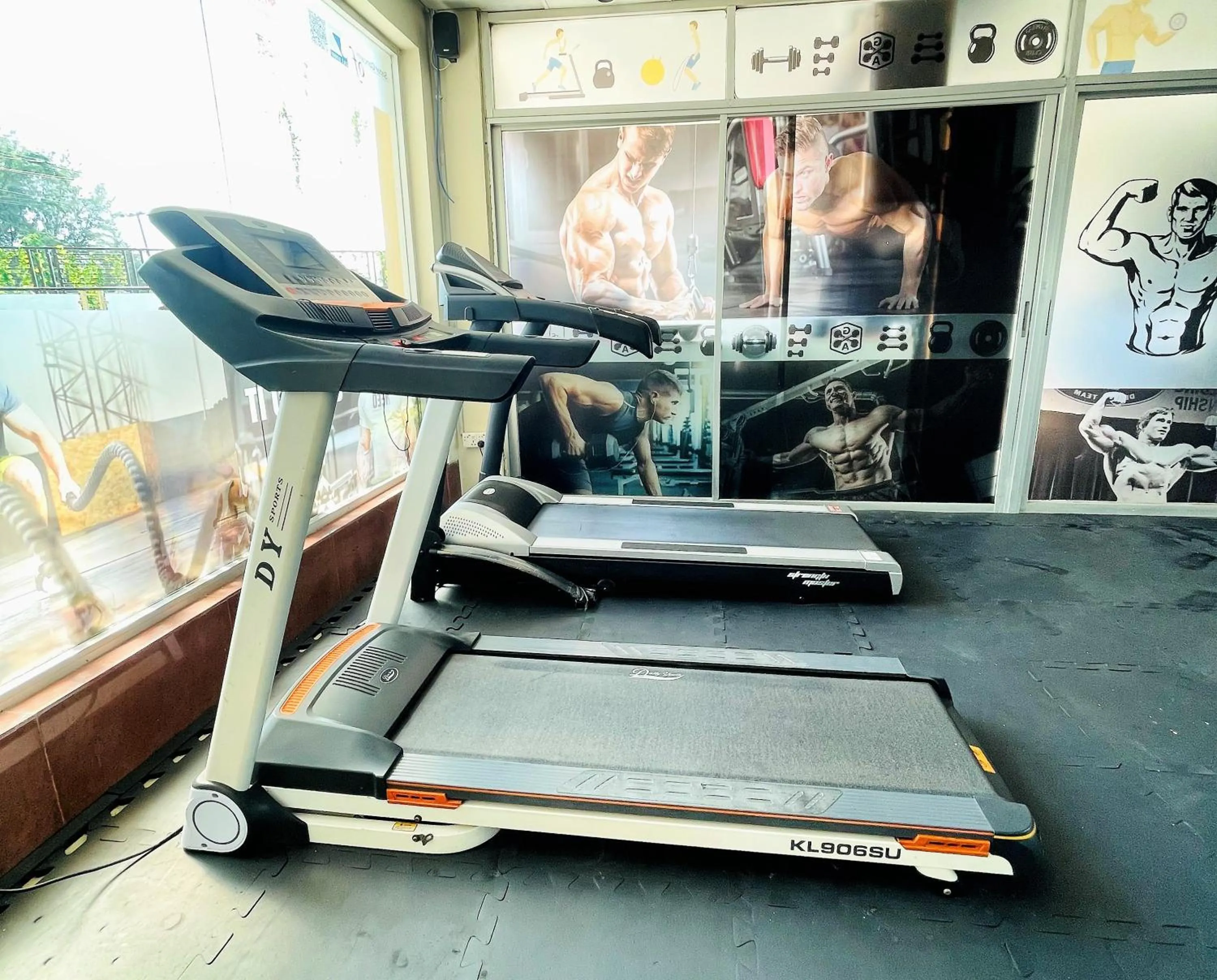 Fitness centre/facilities in Hotel Kollol by J&Z Group