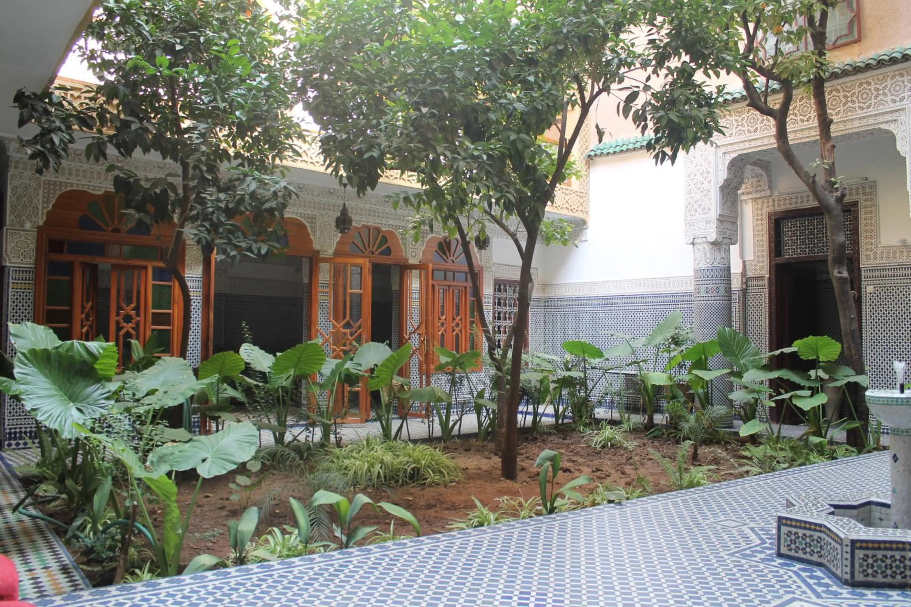 Garden in Riad Les Chrifis Navette Aéroport 24 sur 24