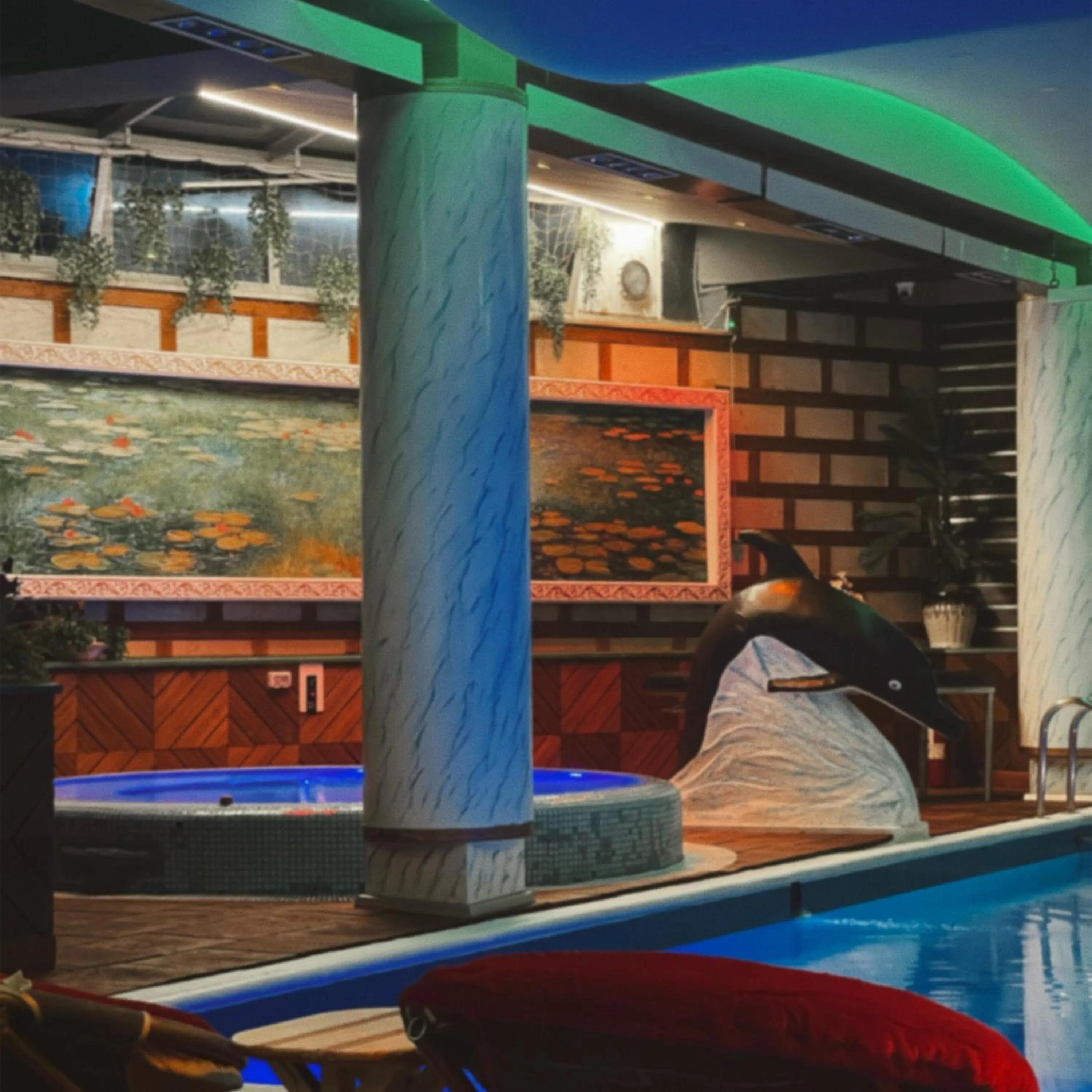 Pool view in Hotel Rosa Blu