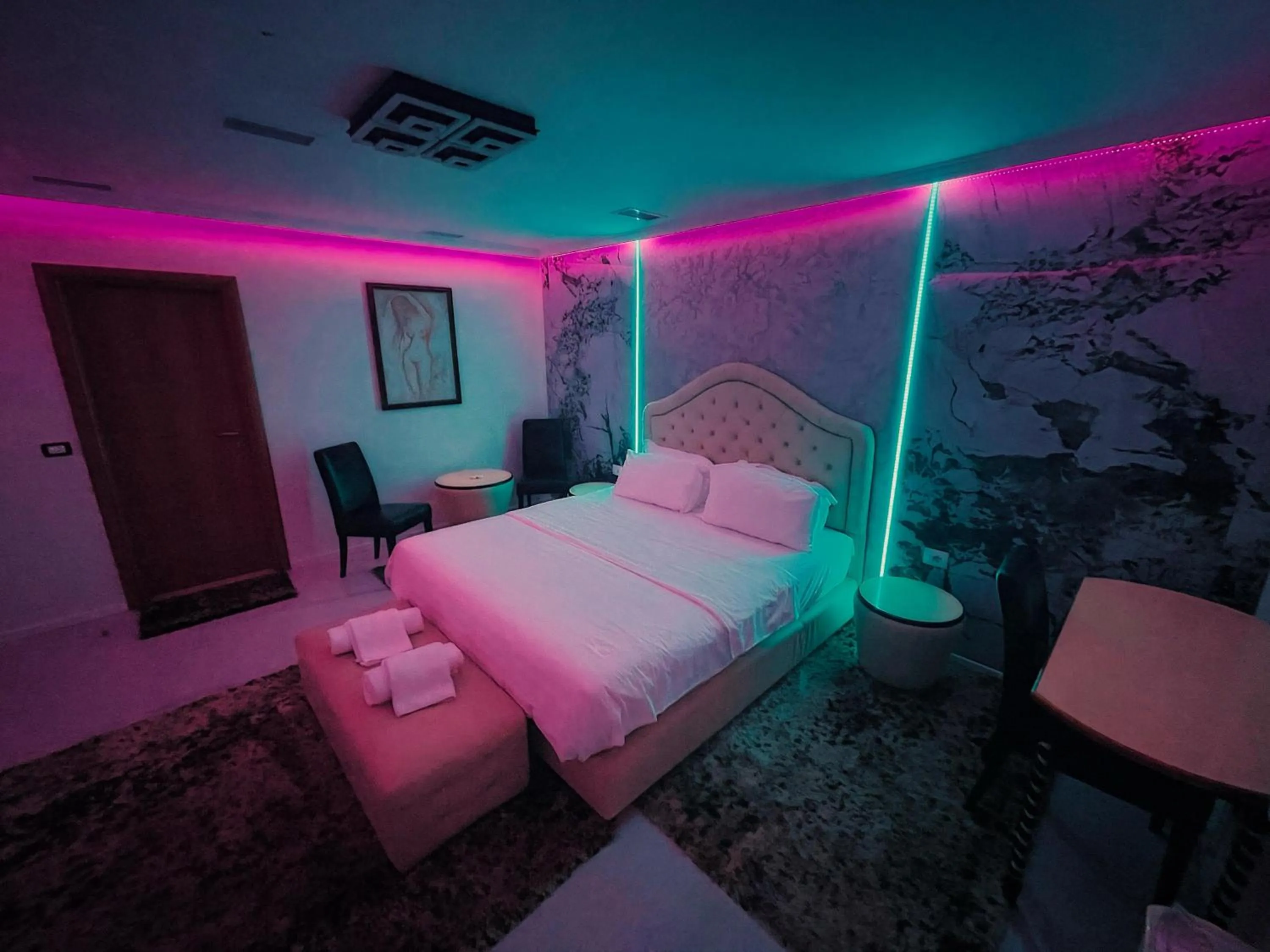 Bed in Hotel Rosa Blu