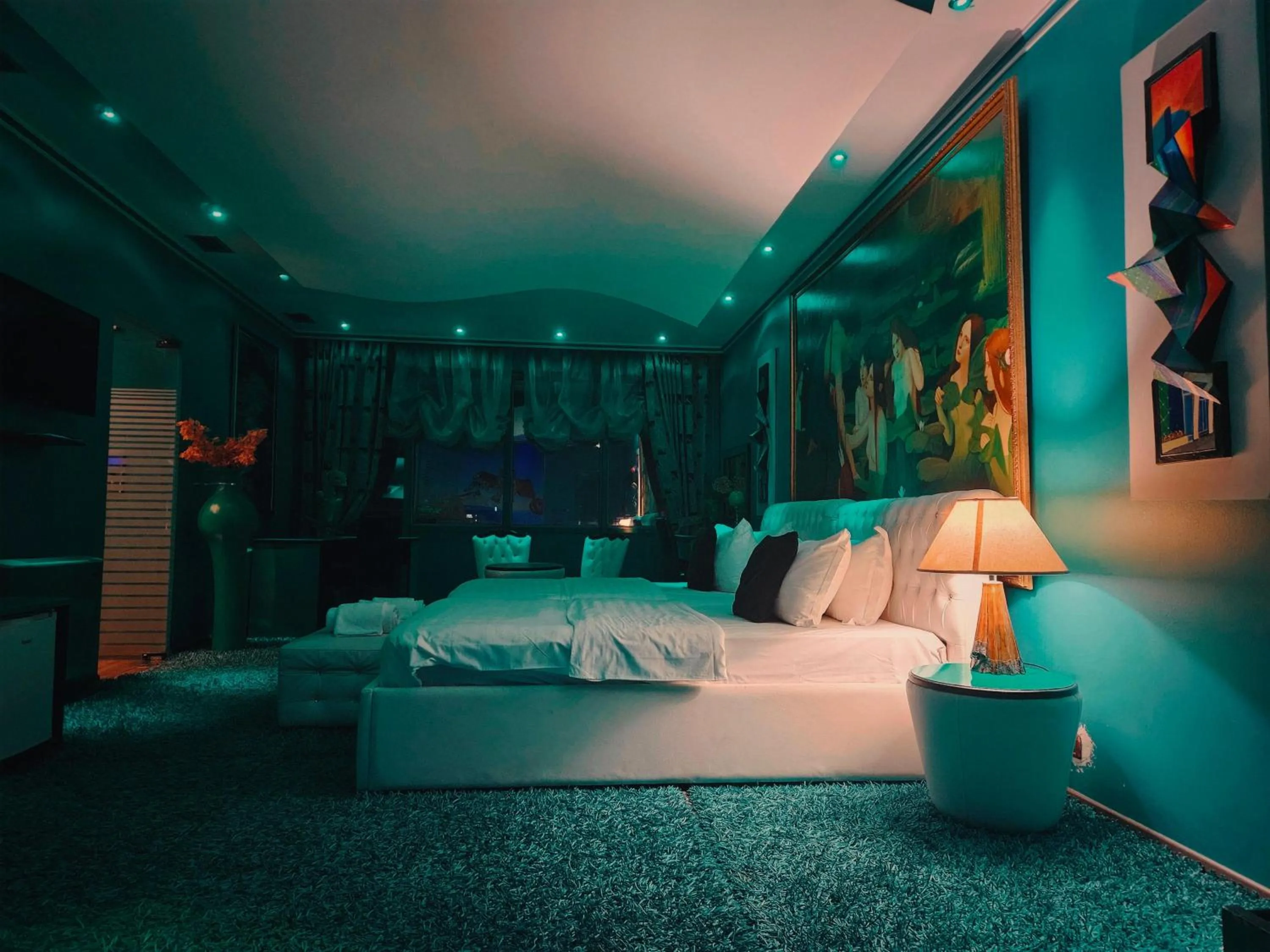 Bed in Hotel Rosa Blu