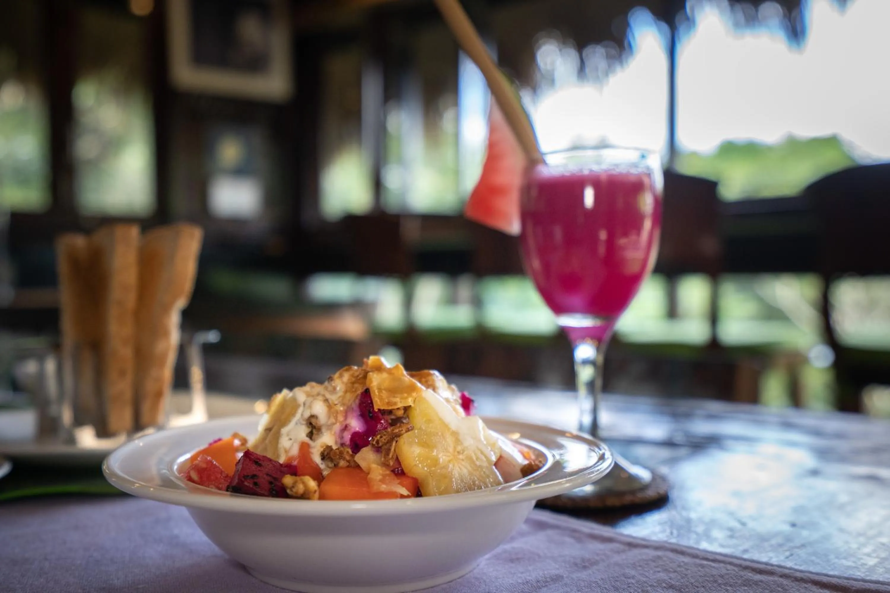 Asian breakfast in Kupu Kupu Private Villa