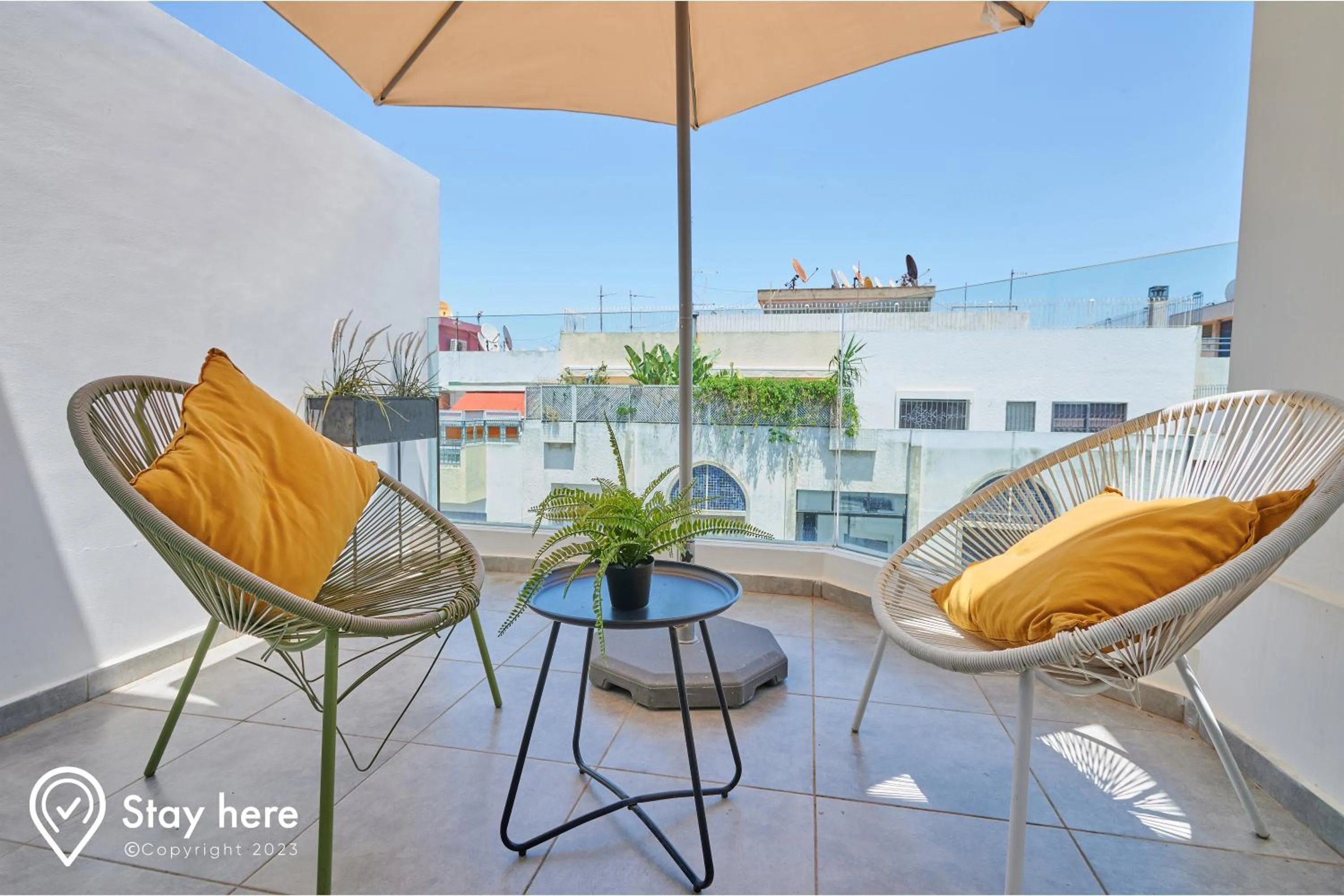 Balcony/Terrace in Stayhere Rabat - Agdal 1 - Comfort Residence