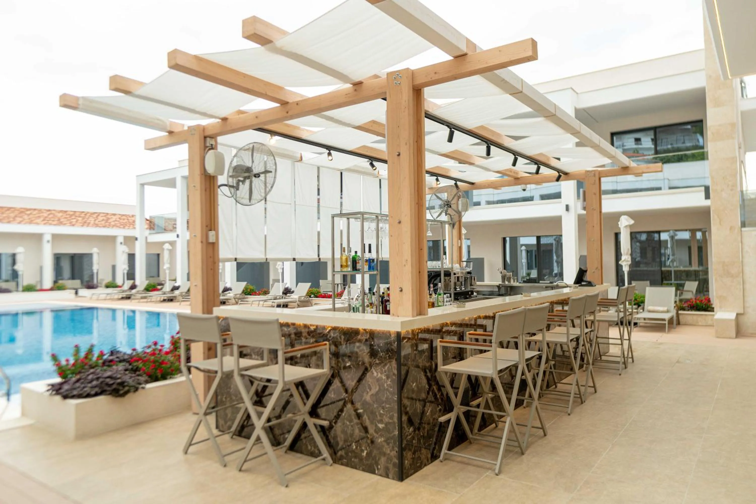 Pool view in Mirror Hotel