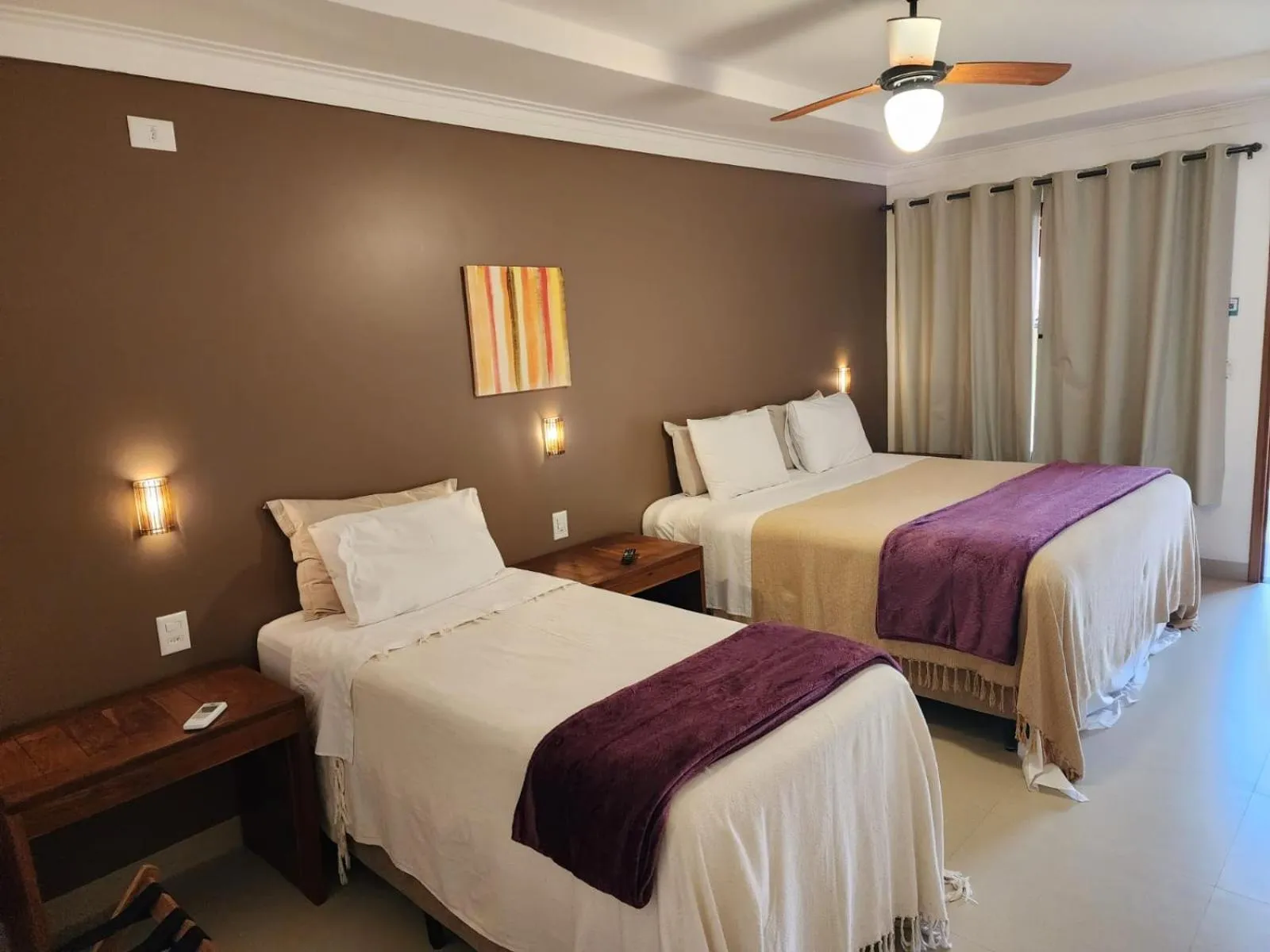 Bed in Pousada Camarás