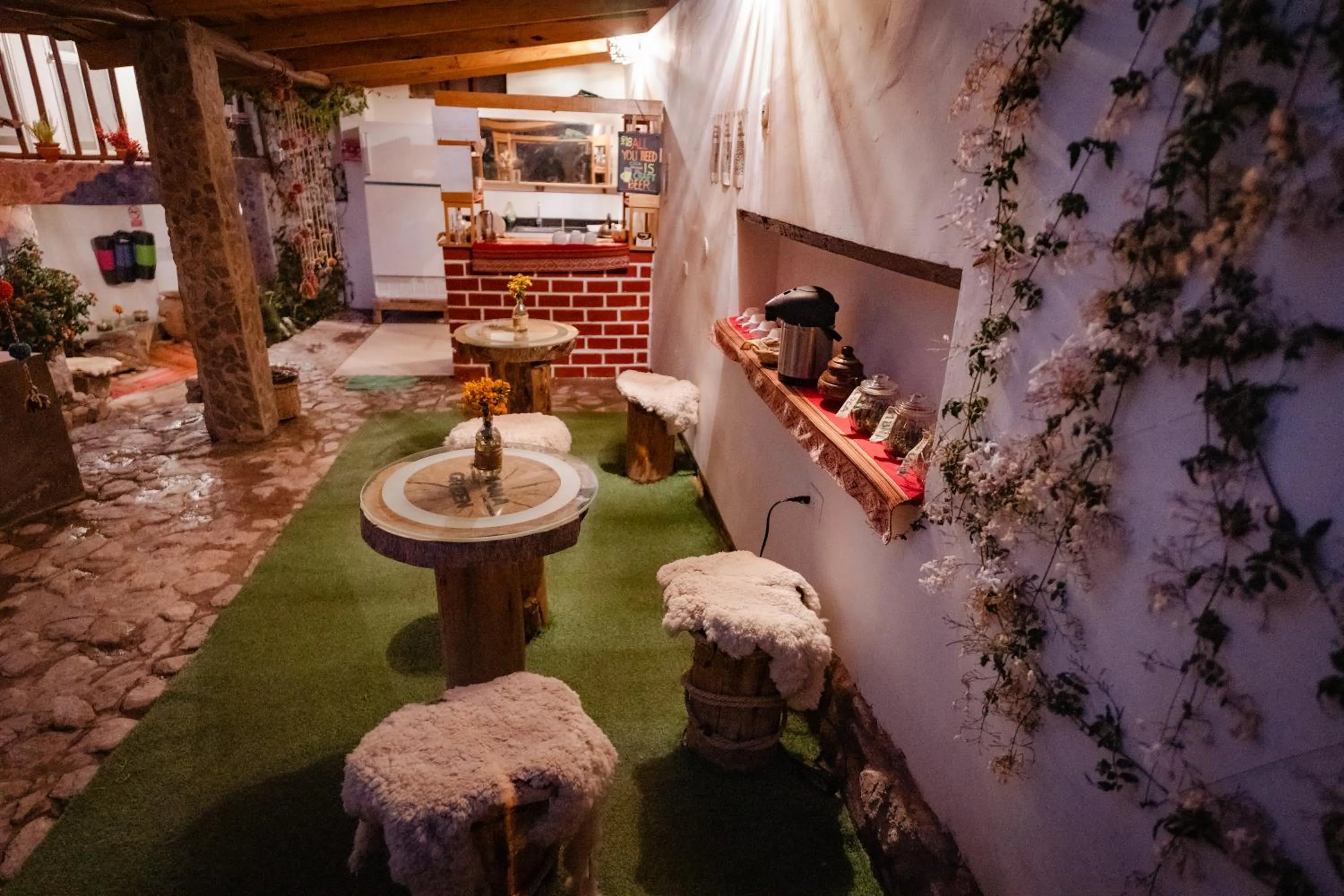 Living room in MAMA GREEN HOSTAL - Eco Andean Experience and Permaculture Farm - Vegetarian Breakfast
