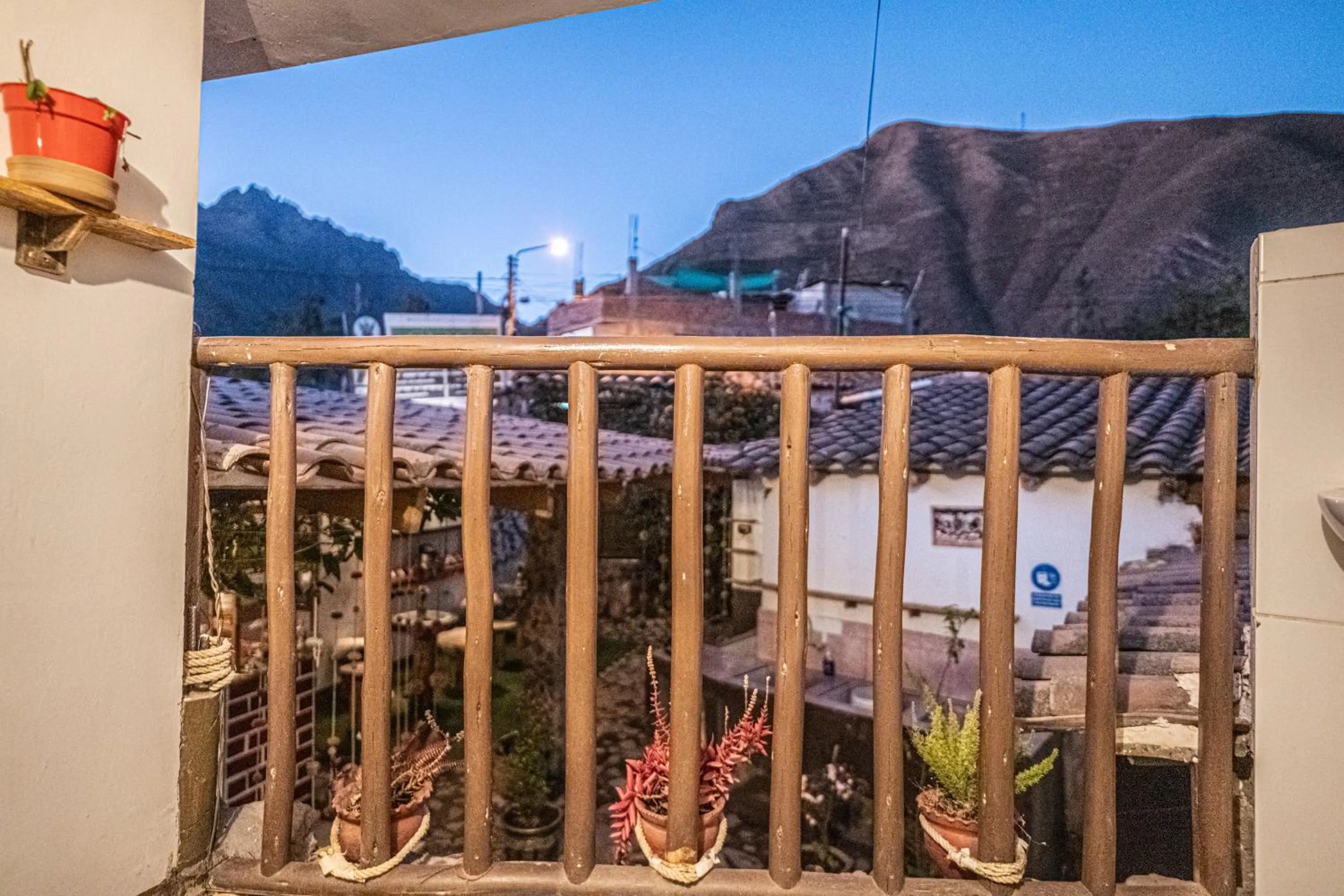 Balcony/Terrace in MAMA GREEN HOSTAL - Eco Andean Experience and Permaculture Farm - Vegetarian Breakfast