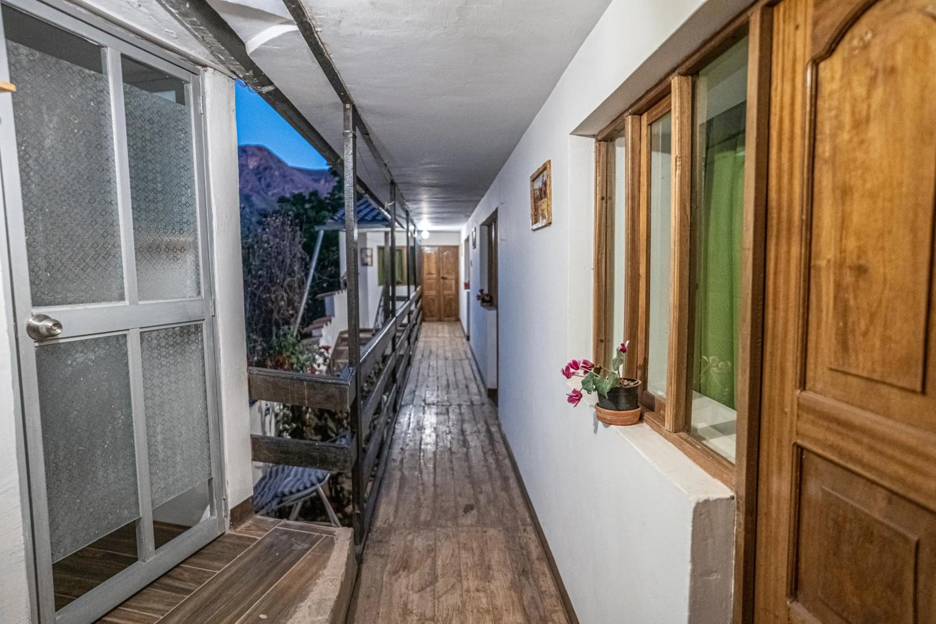 Balcony/Terrace in MAMA GREEN HOSTAL - Eco Andean Experience and Permaculture Farm - Vegetarian Breakfast
