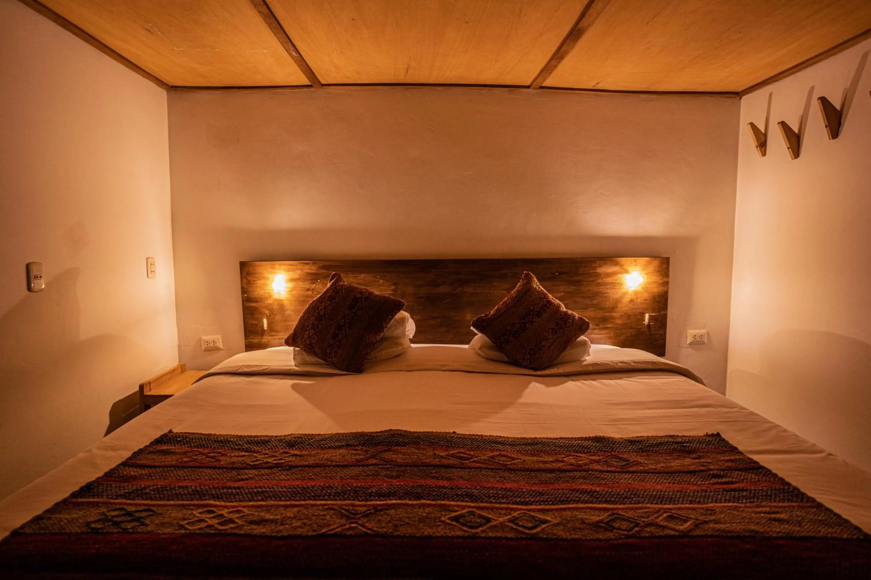 Bed in MAMA GREEN HOSTAL - Eco Andean Experience and Permaculture Farm - Vegetarian Breakfast