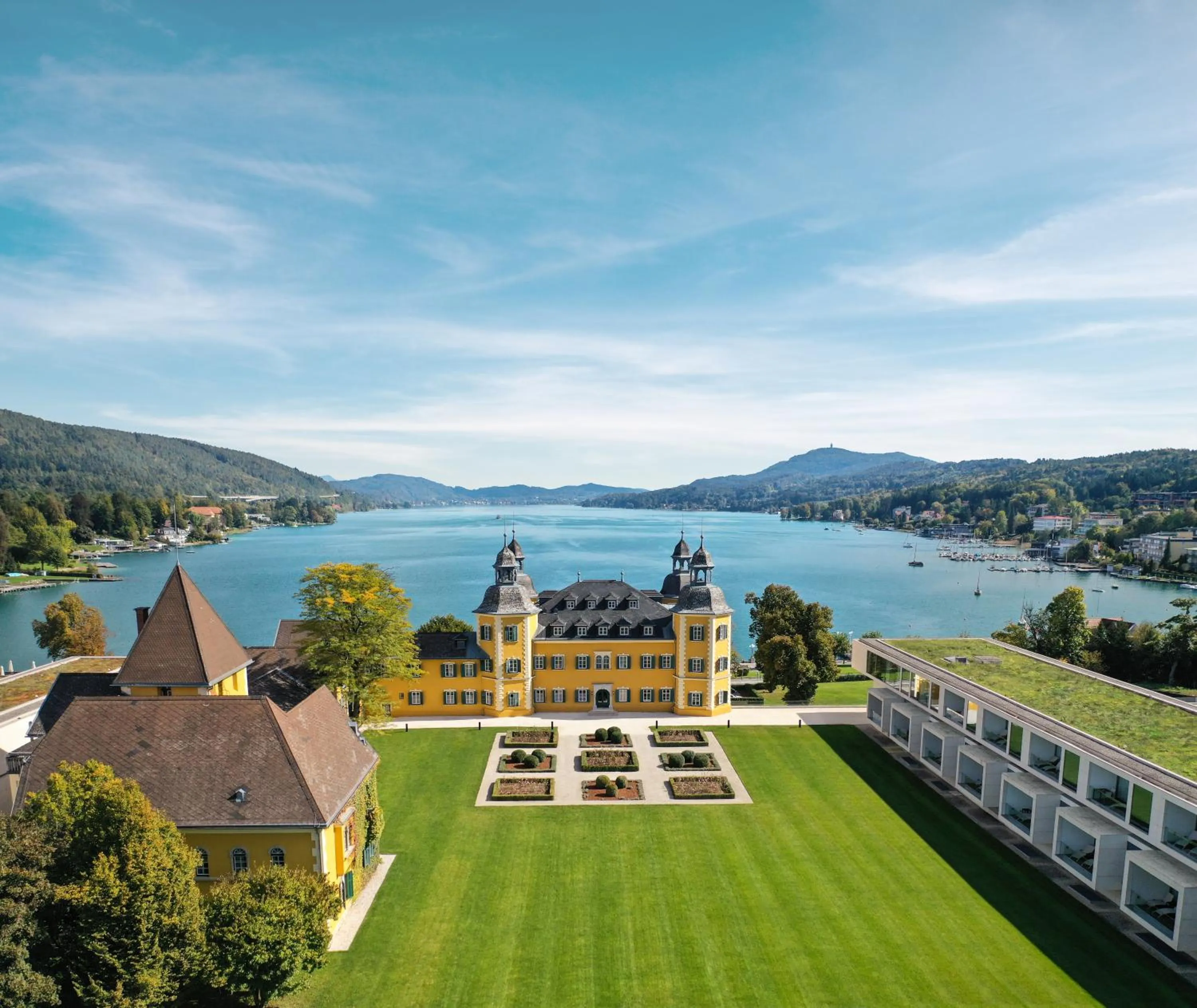 Property building in Falkensteiner Schlosshotel Velden – The Leading Hotels of the World