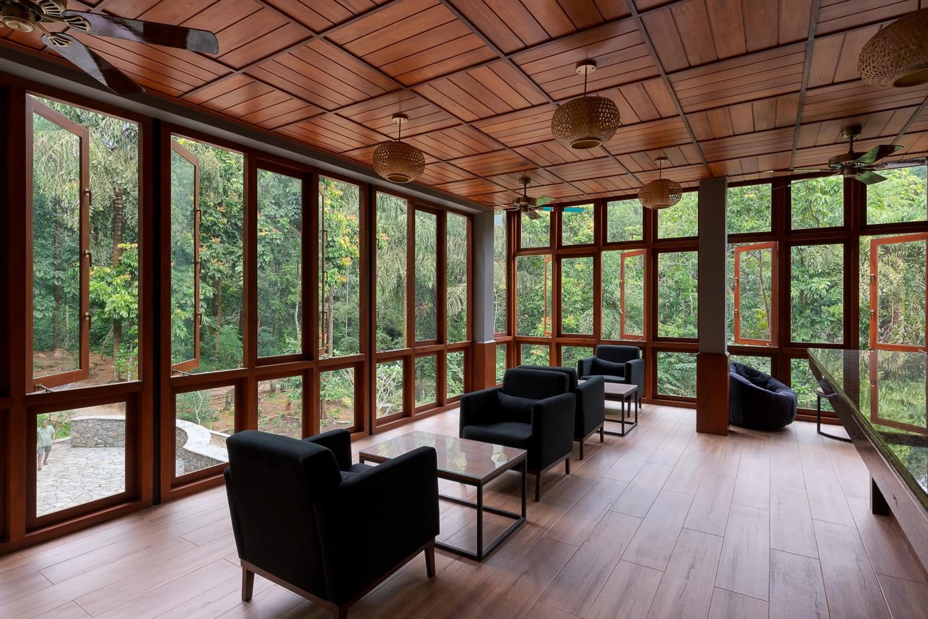 Communal lounge/ TV room in Moksha at Kitulgala - Rainforest Boutique Hotel