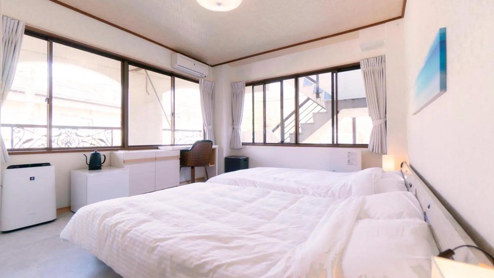 Bed in VOYAN Resort Fujiyamanakako Gekkoso