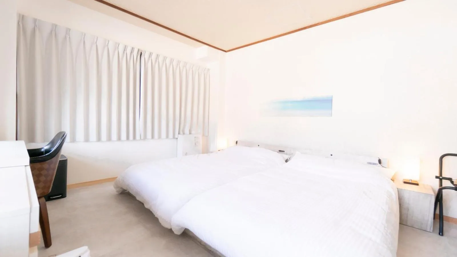 Bed in VOYAN Resort Fujiyamanakako Gekkoso